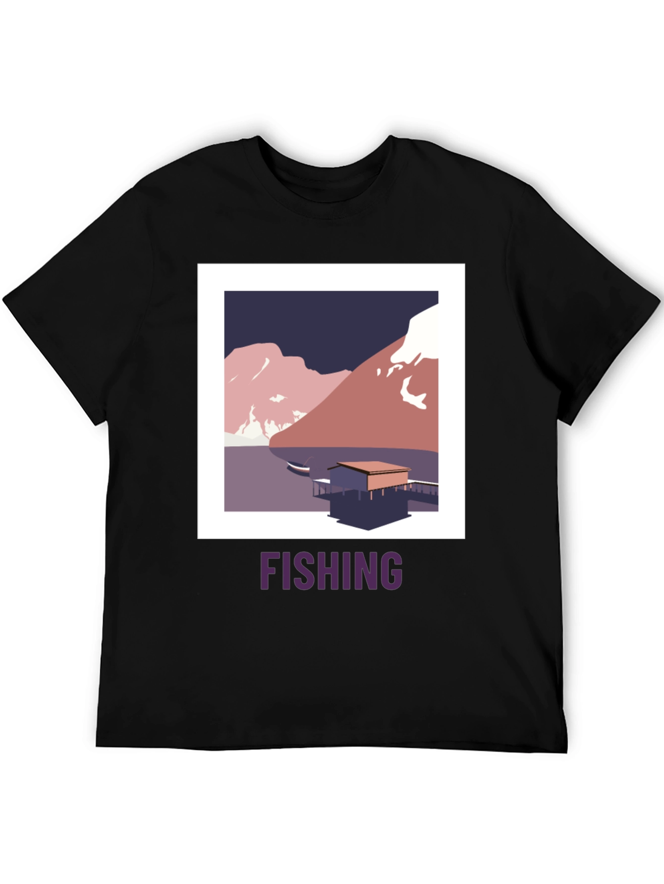 Fishing T-Shirt - Mountain Lake Design
