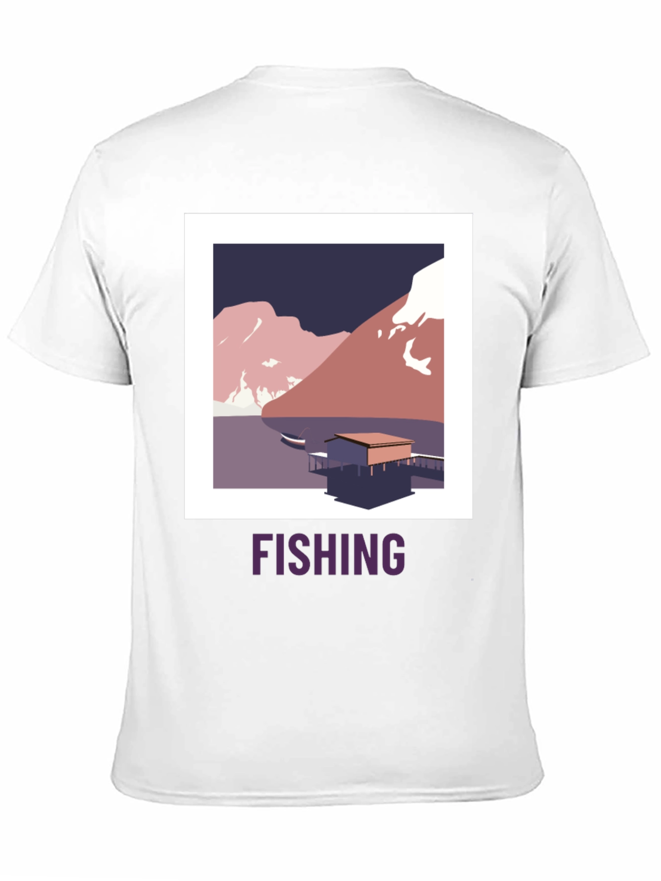Fishing T-Shirt - Mountain Lake Design