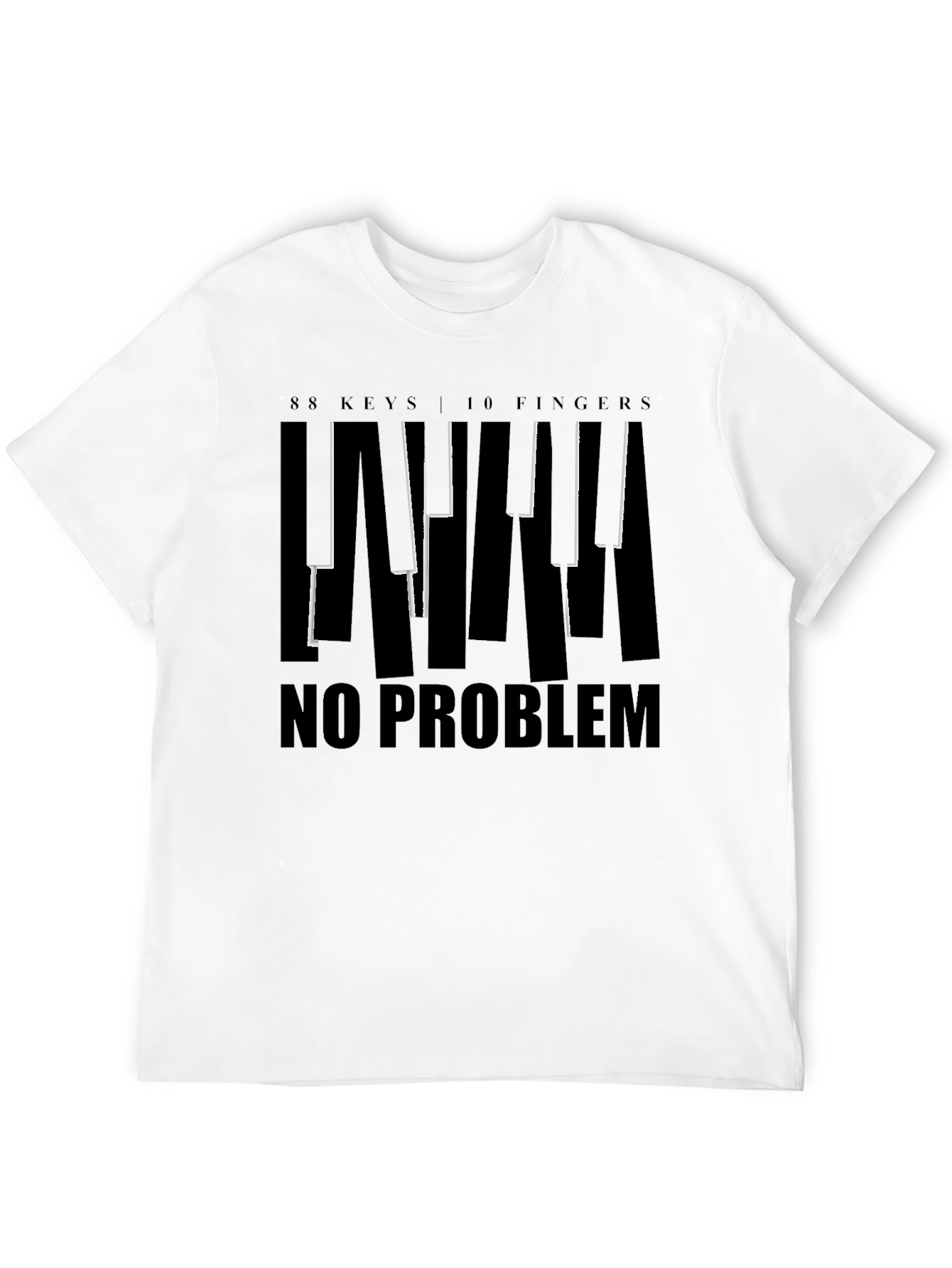 88 Keys No Problem Black T-Shirt