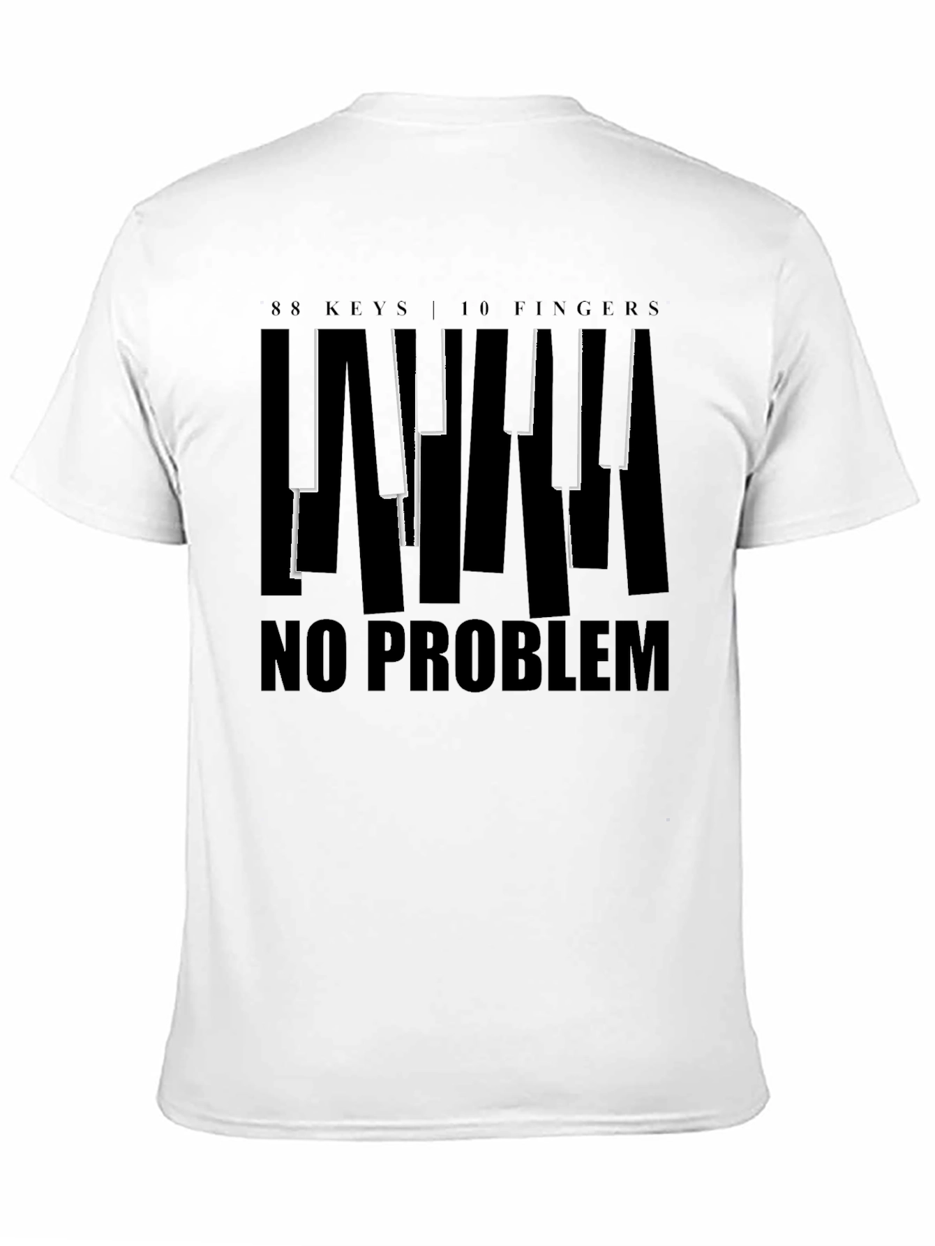 88 Keys No Problem Black T-Shirt