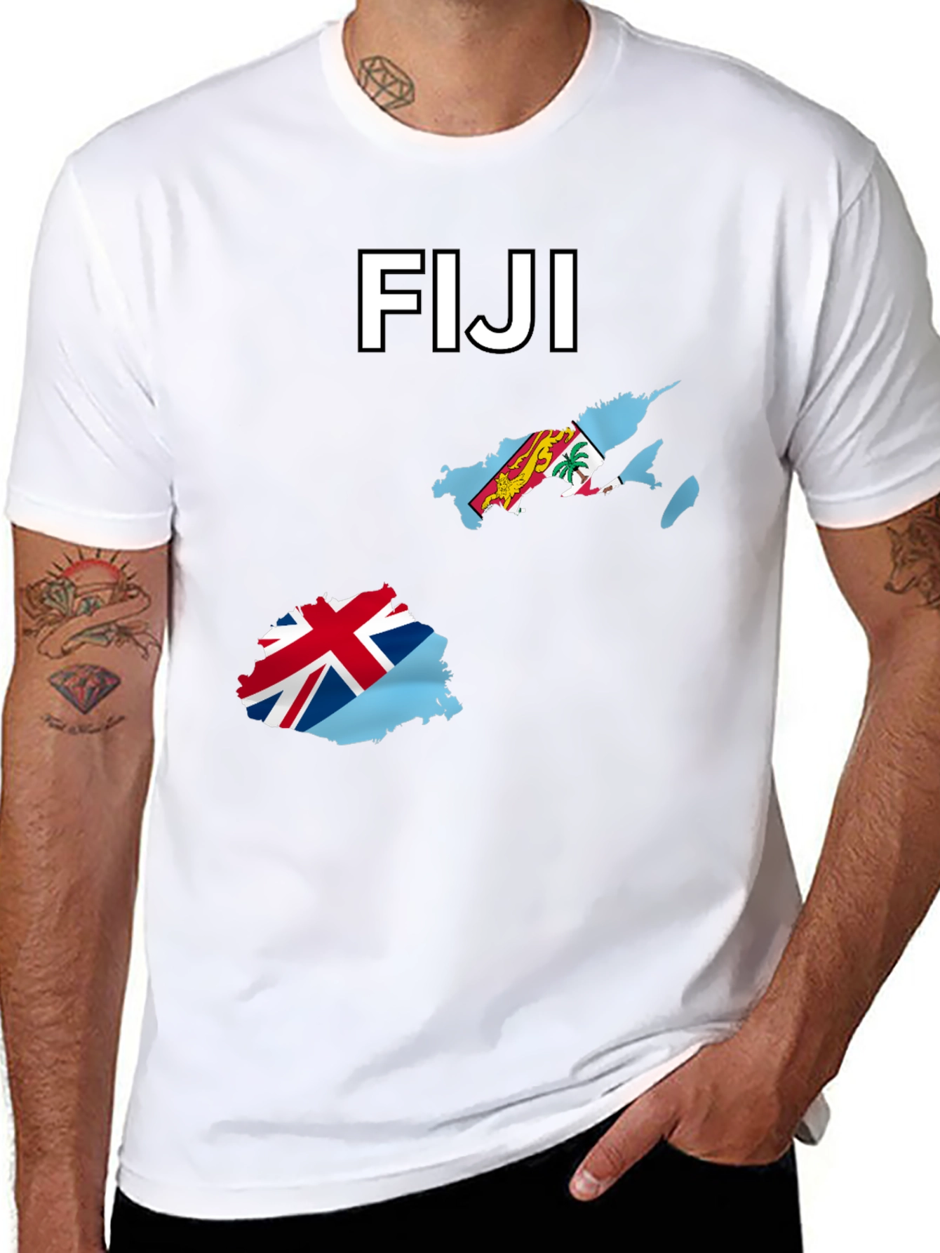 Fiji Map Flag T-Shirt - Country Pride Tee