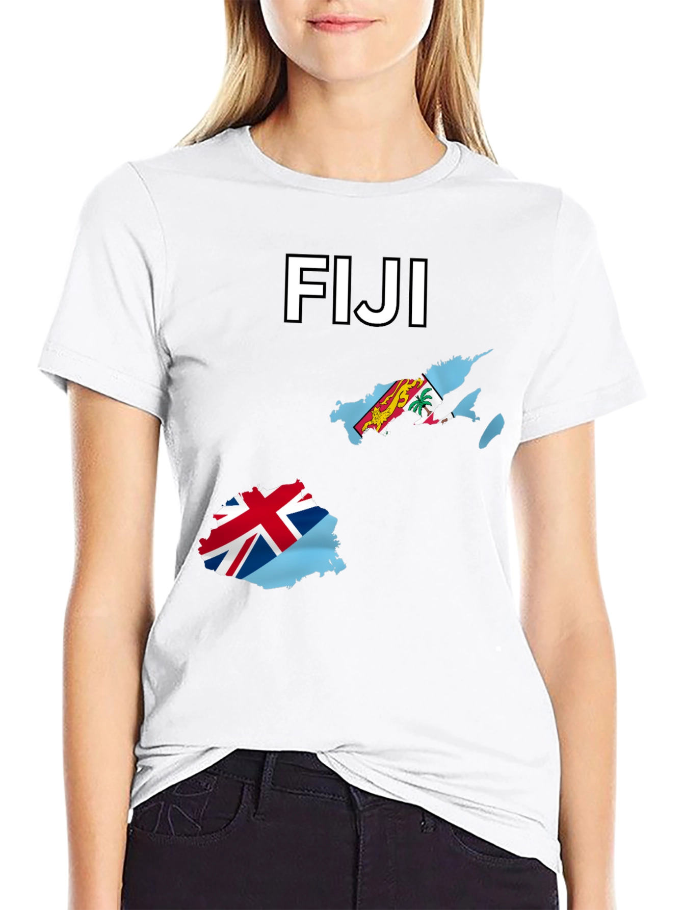 Fiji Map Flag T-Shirt - Country Pride Tee