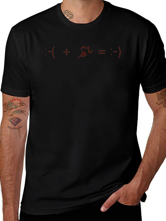 Funny Running T-Shirt - Sad + Running = Happy