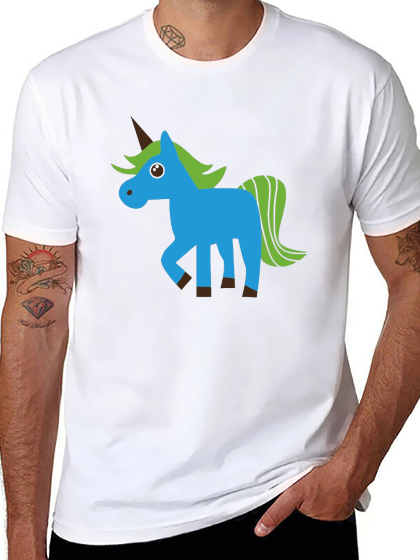 Unicorn Graphic Black T-Shirt