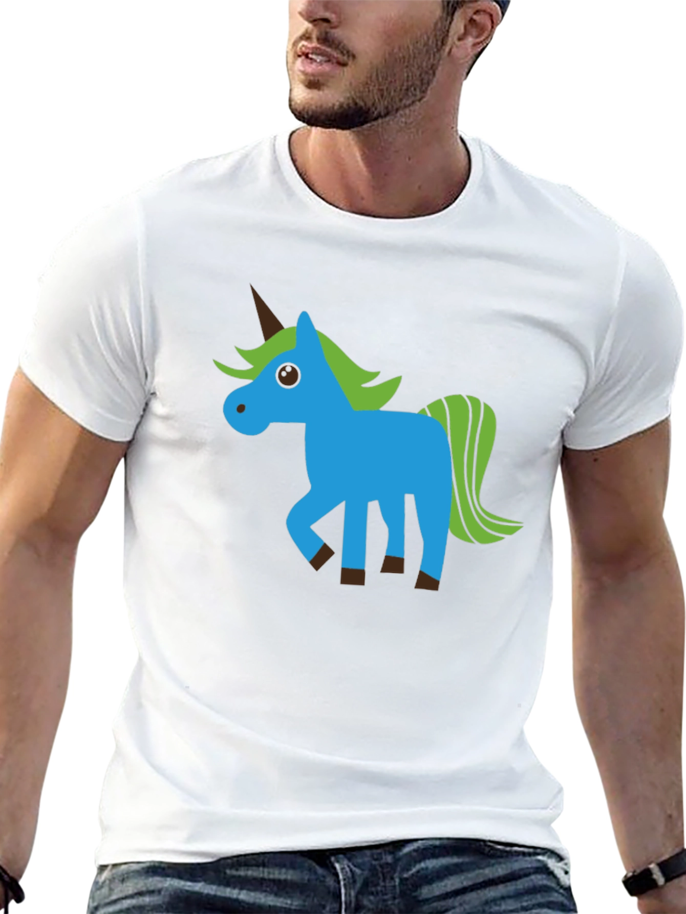 Unicorn Graphic Black T-Shirt
