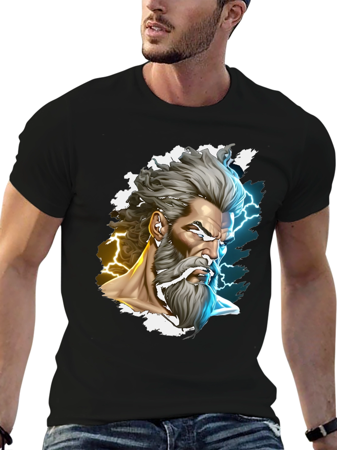 Zeus Graphic Tee - Mythic Thunder God T-Shirt