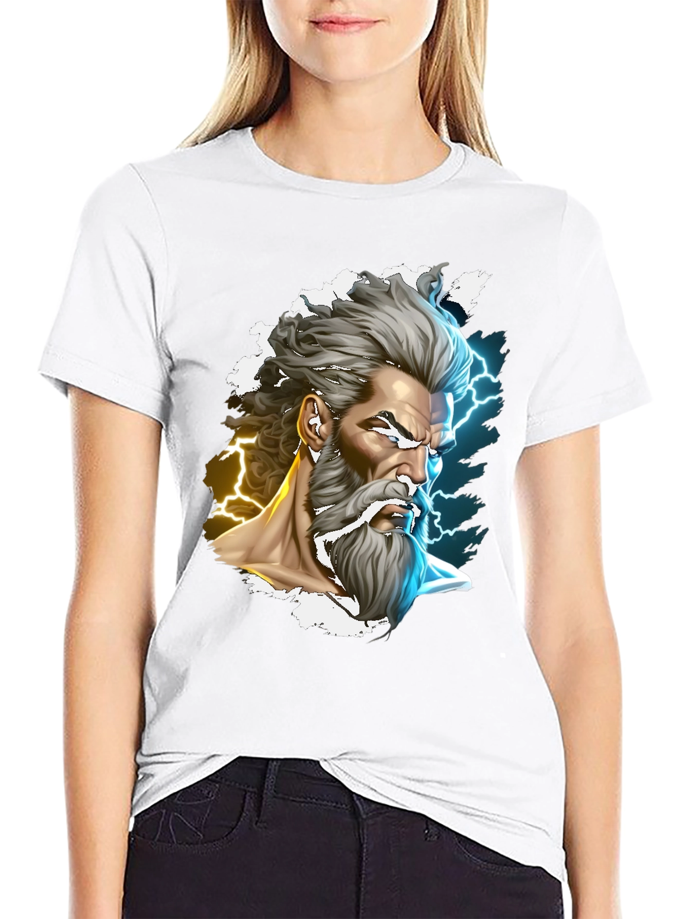 Zeus Graphic Tee - Mythic Thunder God T-Shirt