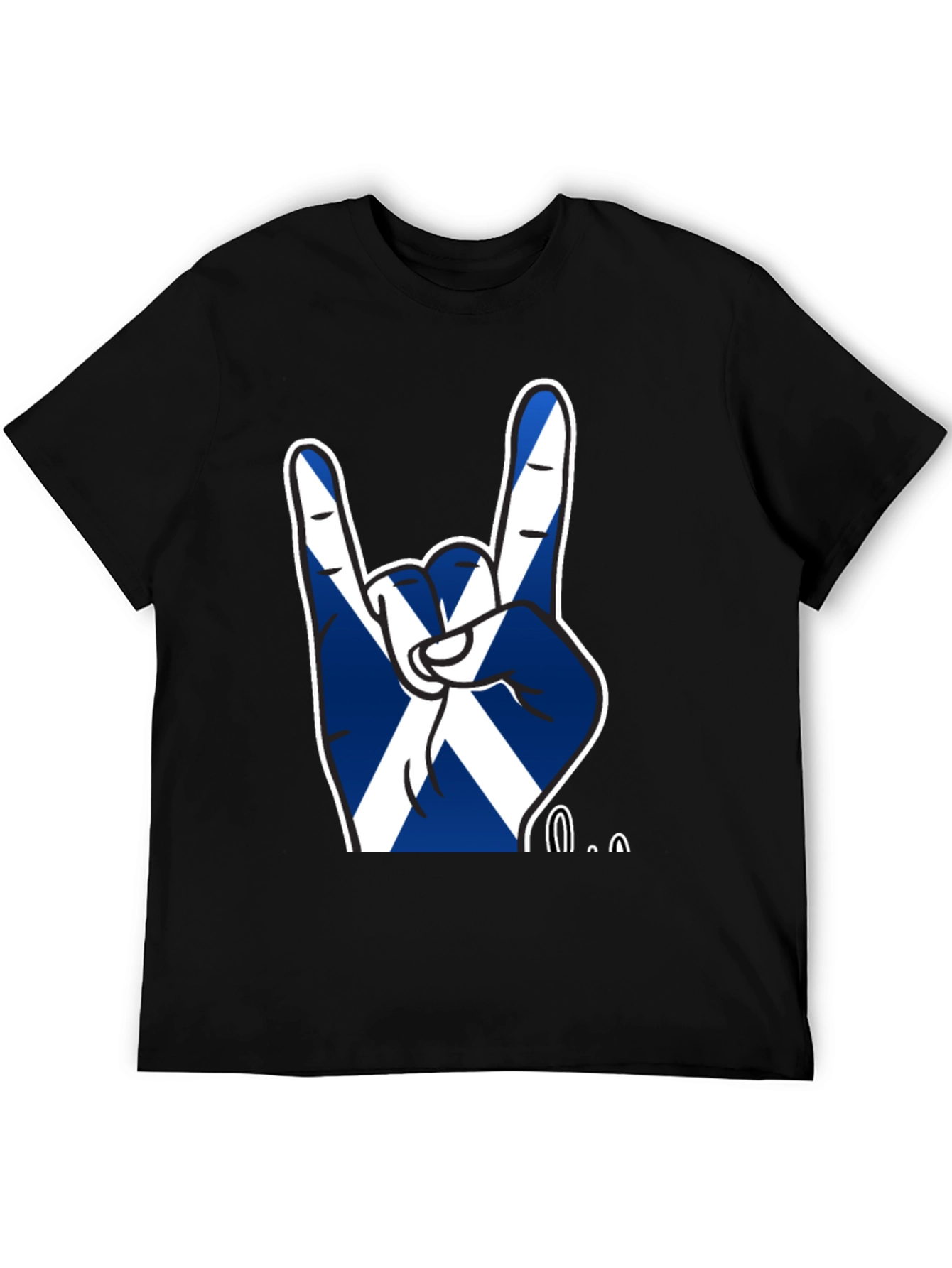 Scotland Flag Rock On Hand Gesture T-Shirt