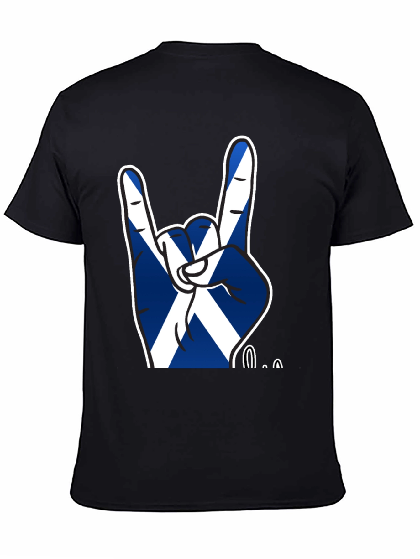 Scotland Flag Rock On Hand Gesture T-Shirt