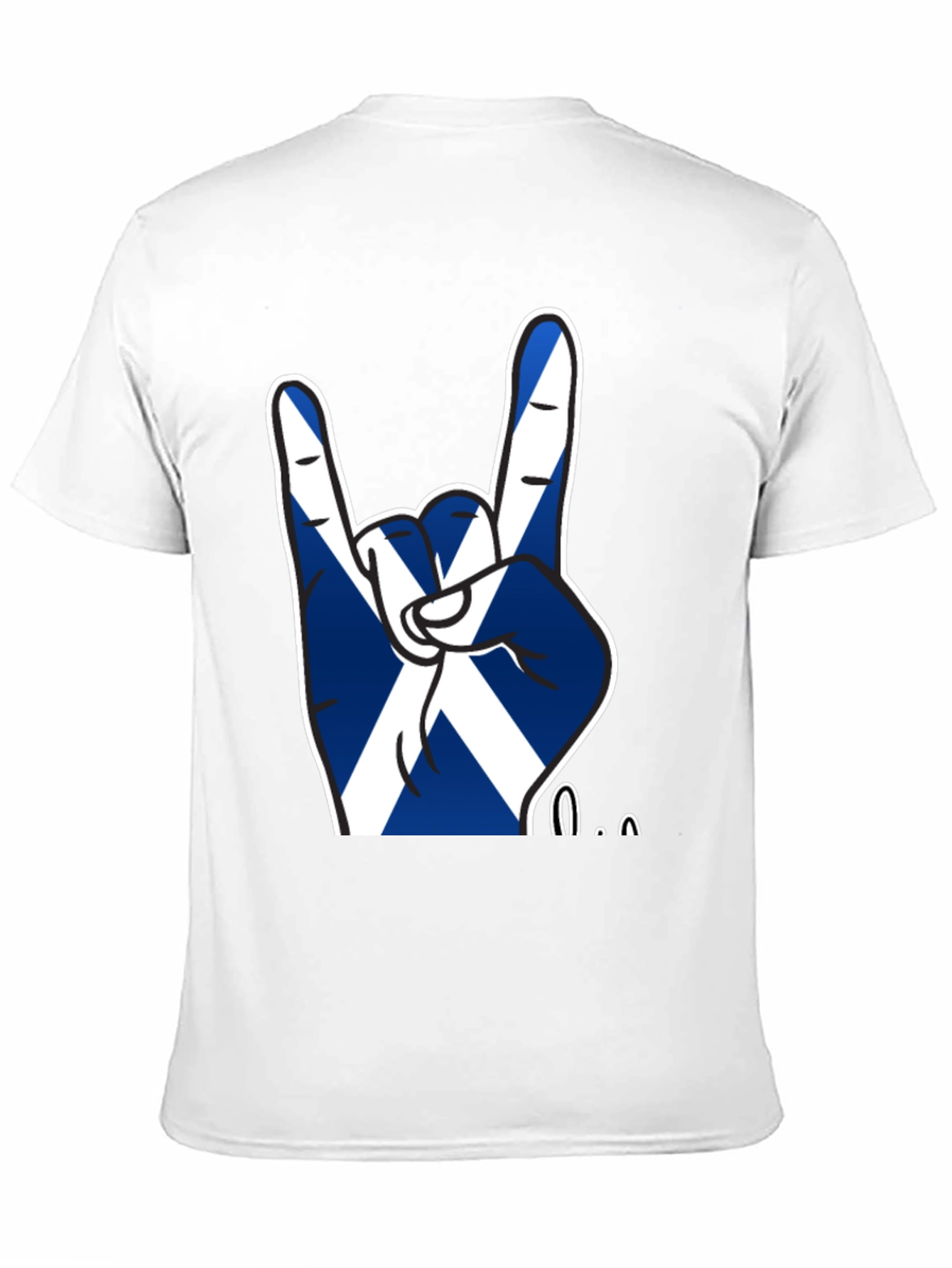 Scotland Flag Rock On Hand Gesture T-Shirt