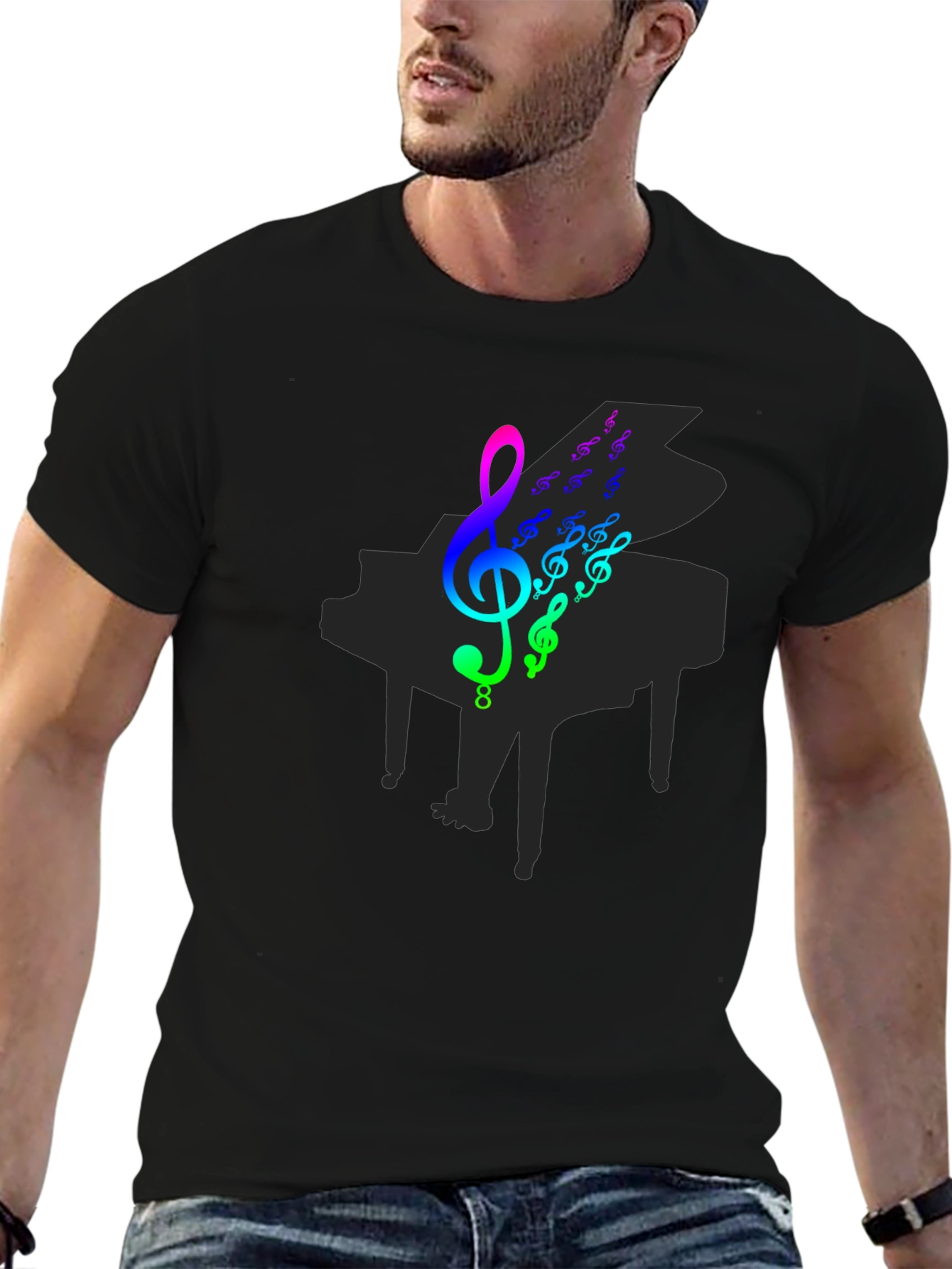 Musical Piano Graphic T-Shirt