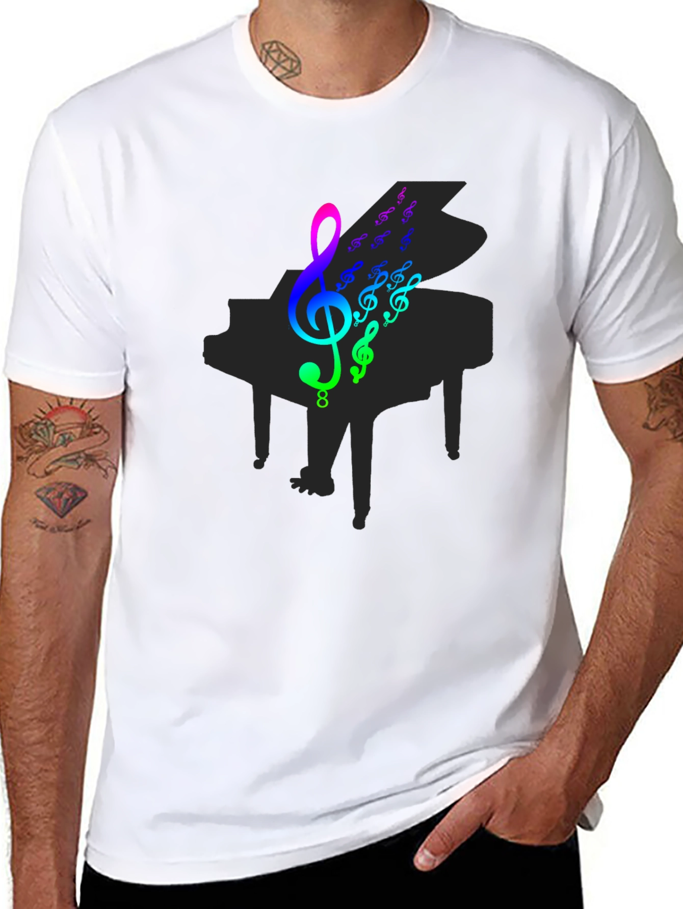 Musical Piano Graphic T-Shirt