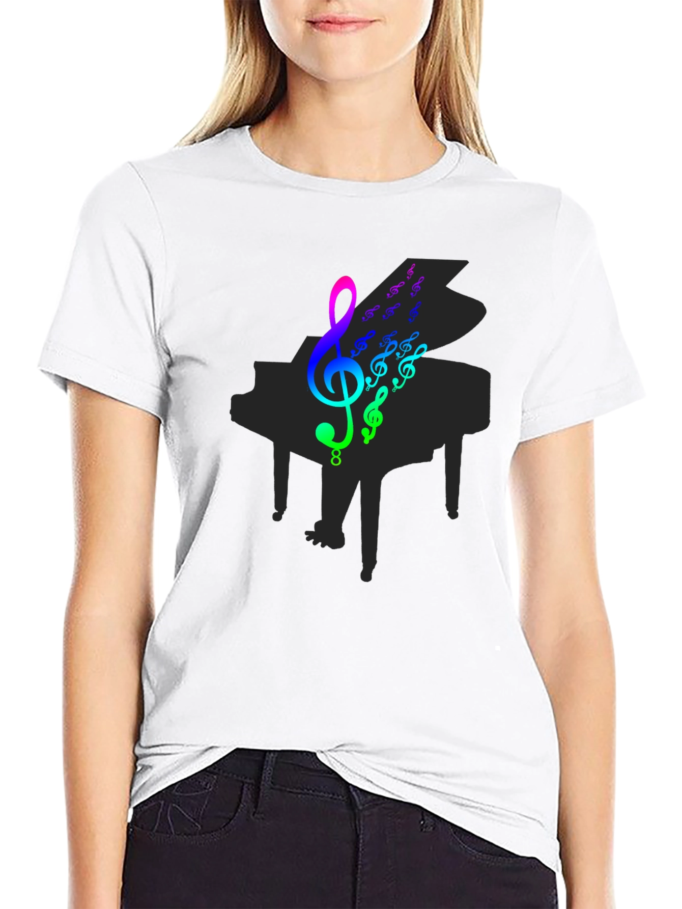 Musical Piano Graphic T-Shirt
