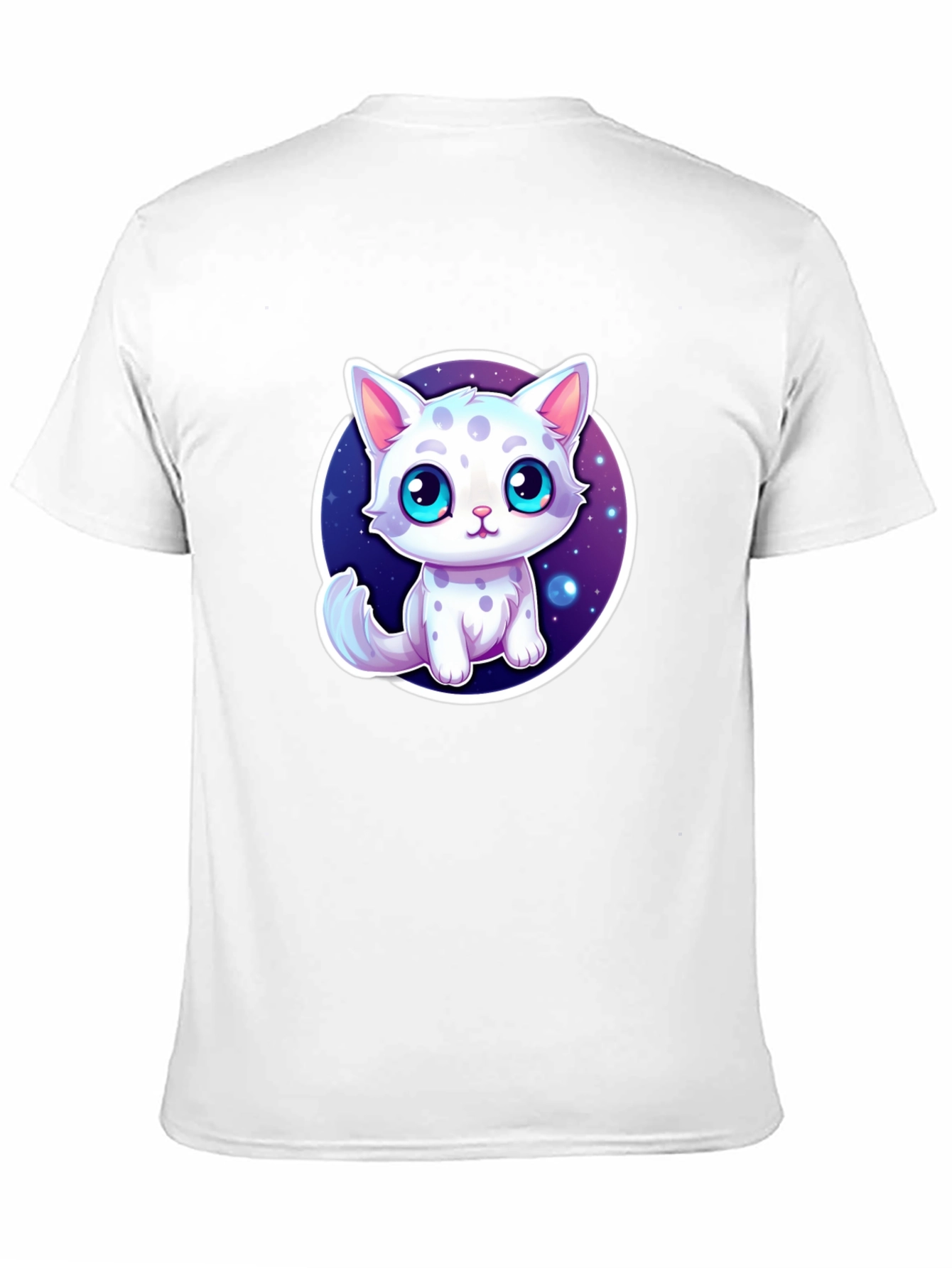 Cute Cartoon Cat T-Shirt - Unisex Black Tee