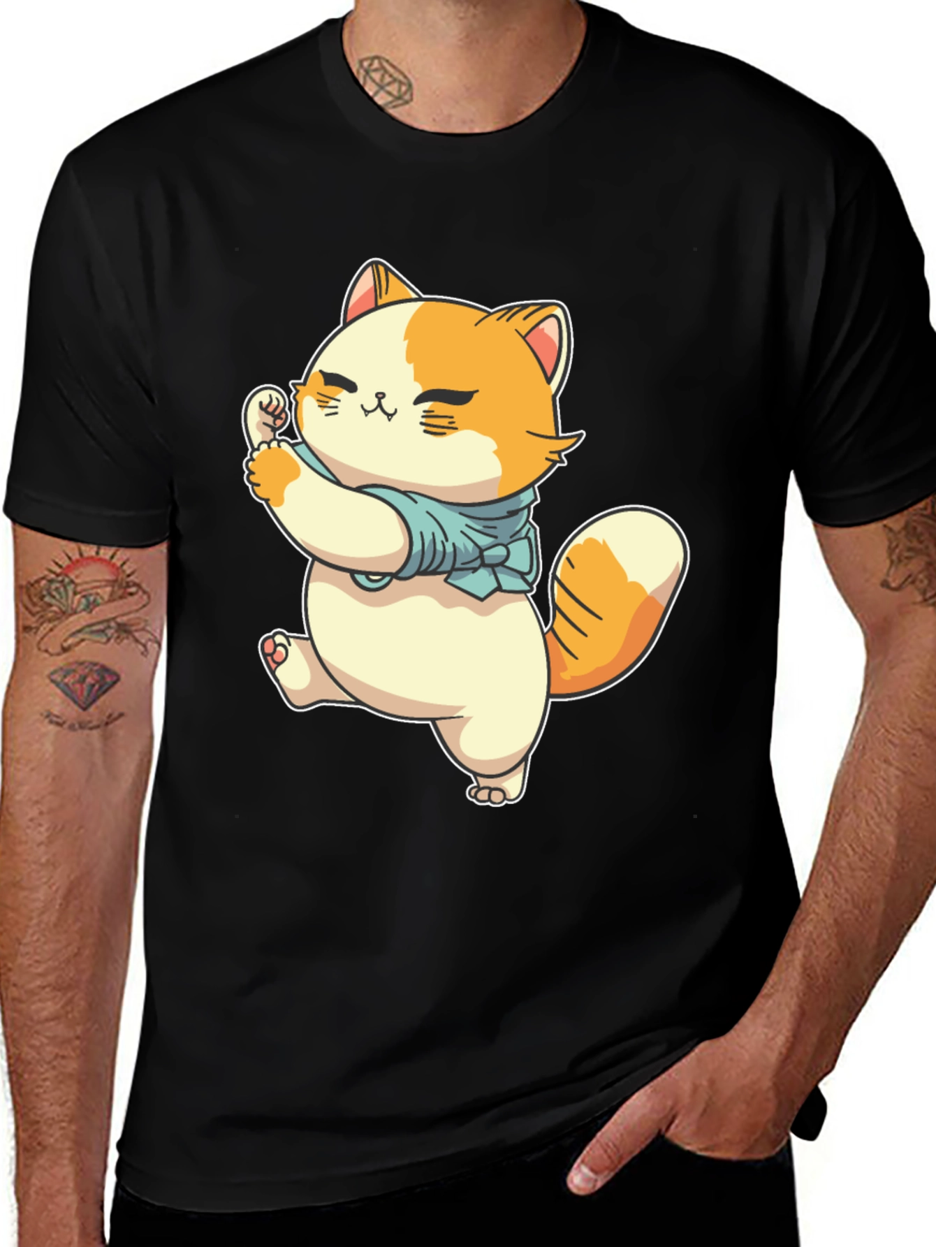 Cute Cat Graphic Tee - Unisex