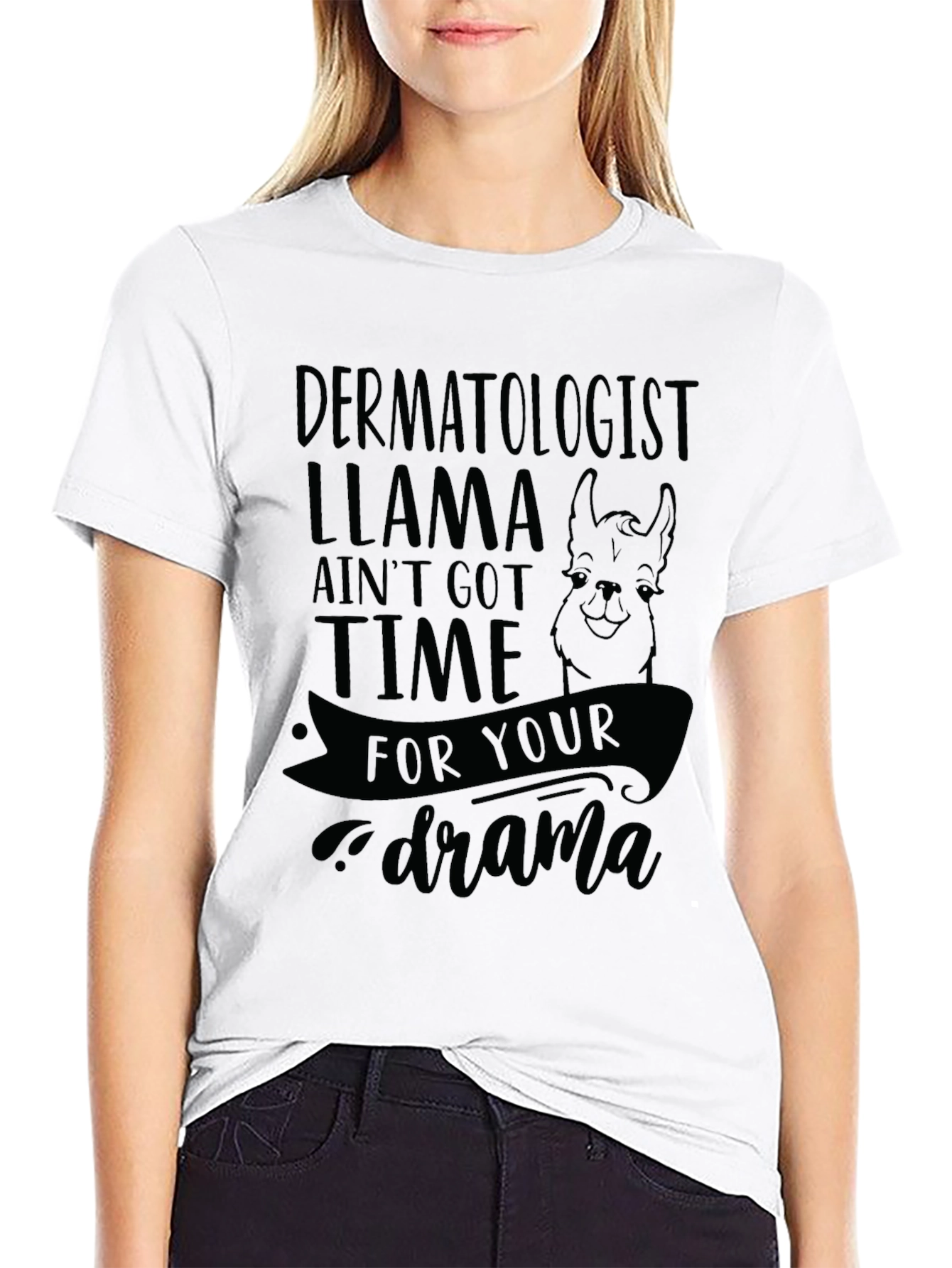 Dermatologist Llama Funny Graphic T-Shirt