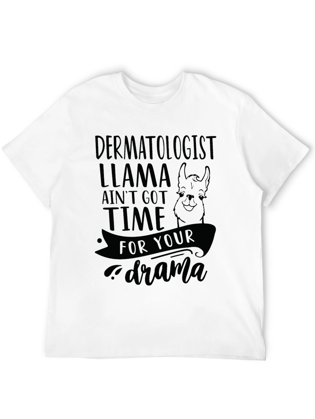 Dermatologist Llama Funny Graphic T-Shirt