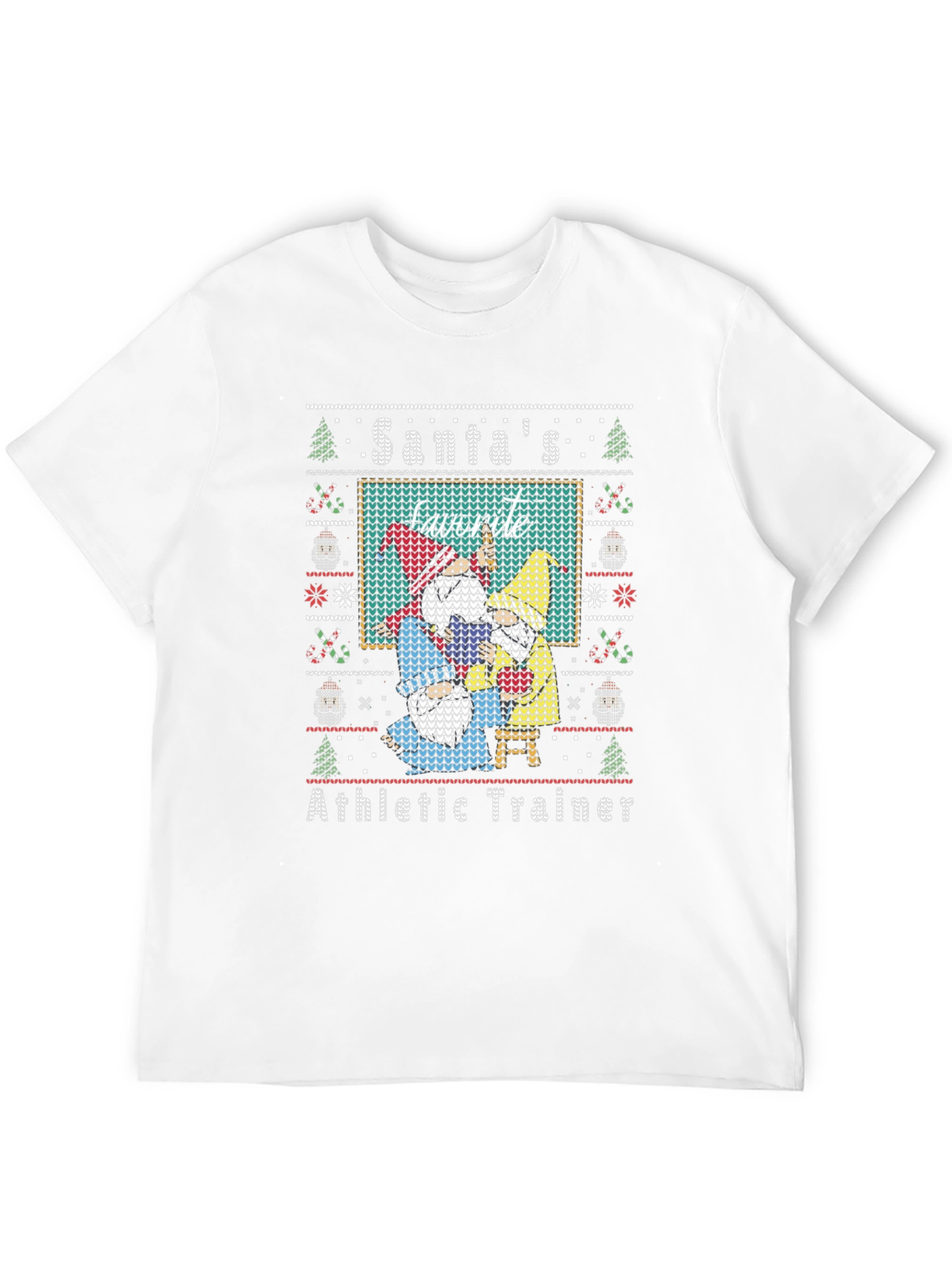 Santas Favorite Athletic Trainer Ugly Christmas T-Shirt