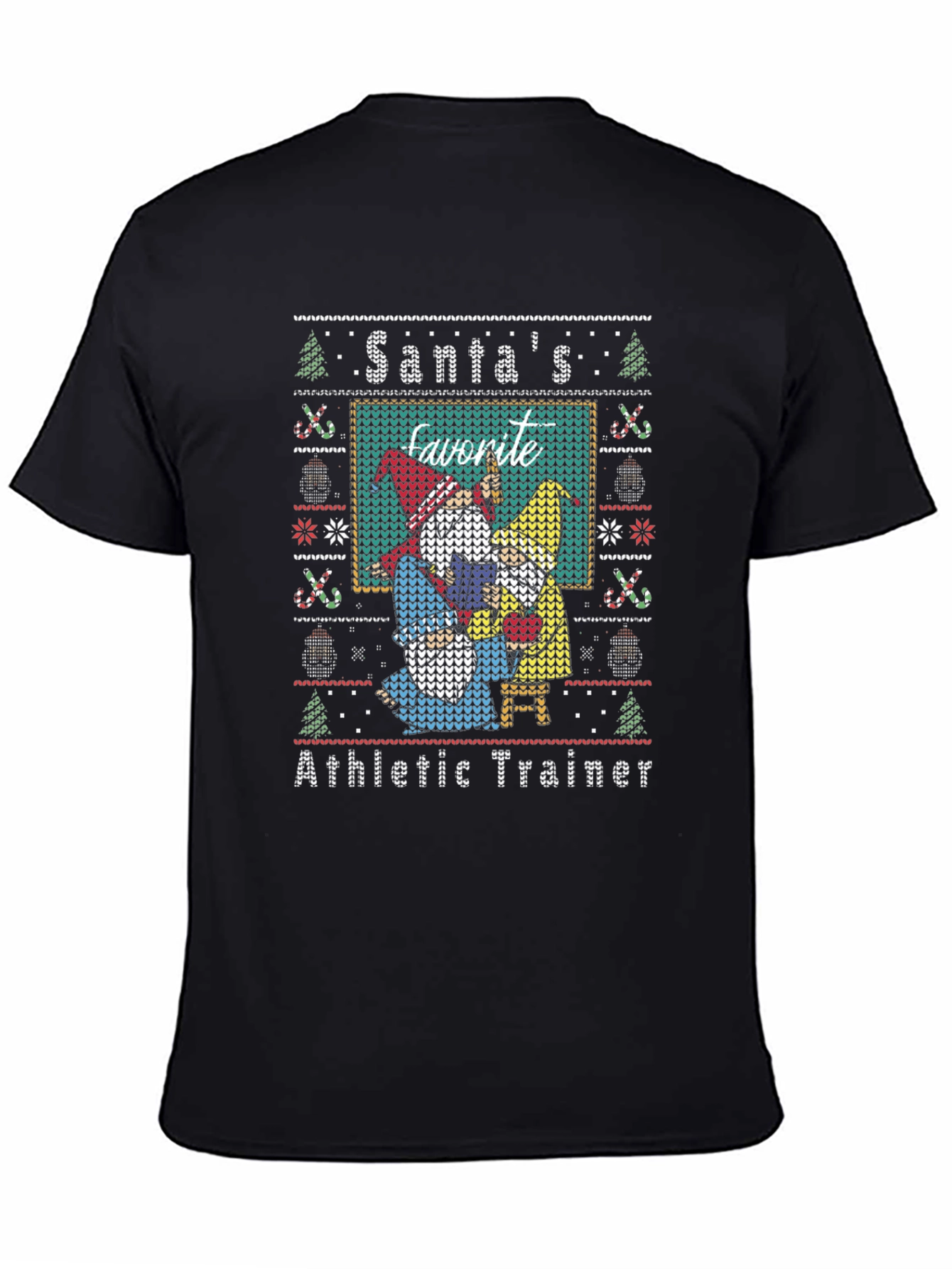 Santas Favorite Athletic Trainer Ugly Christmas T-Shirt