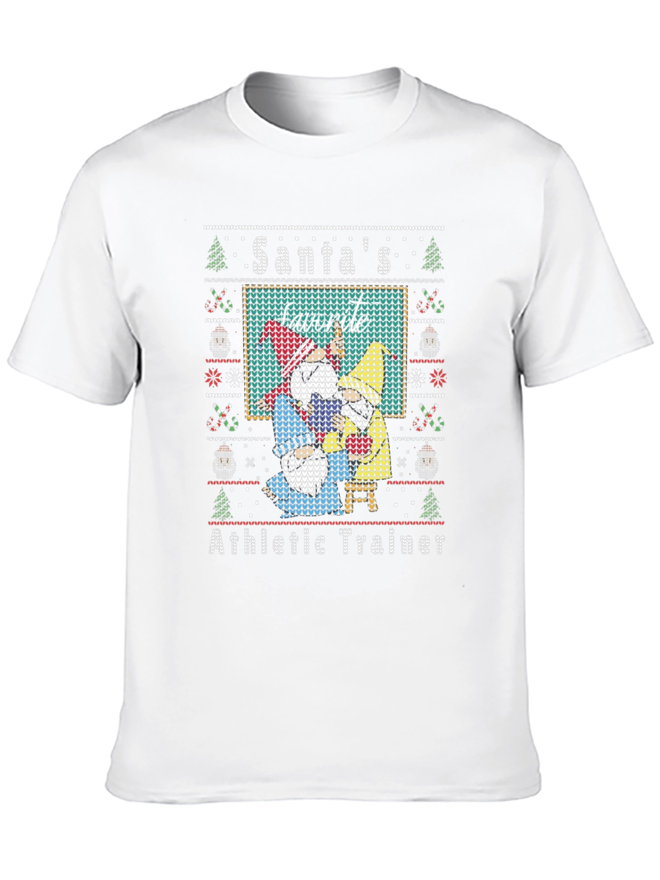 Santas Favorite Athletic Trainer Ugly Christmas T-Shirt