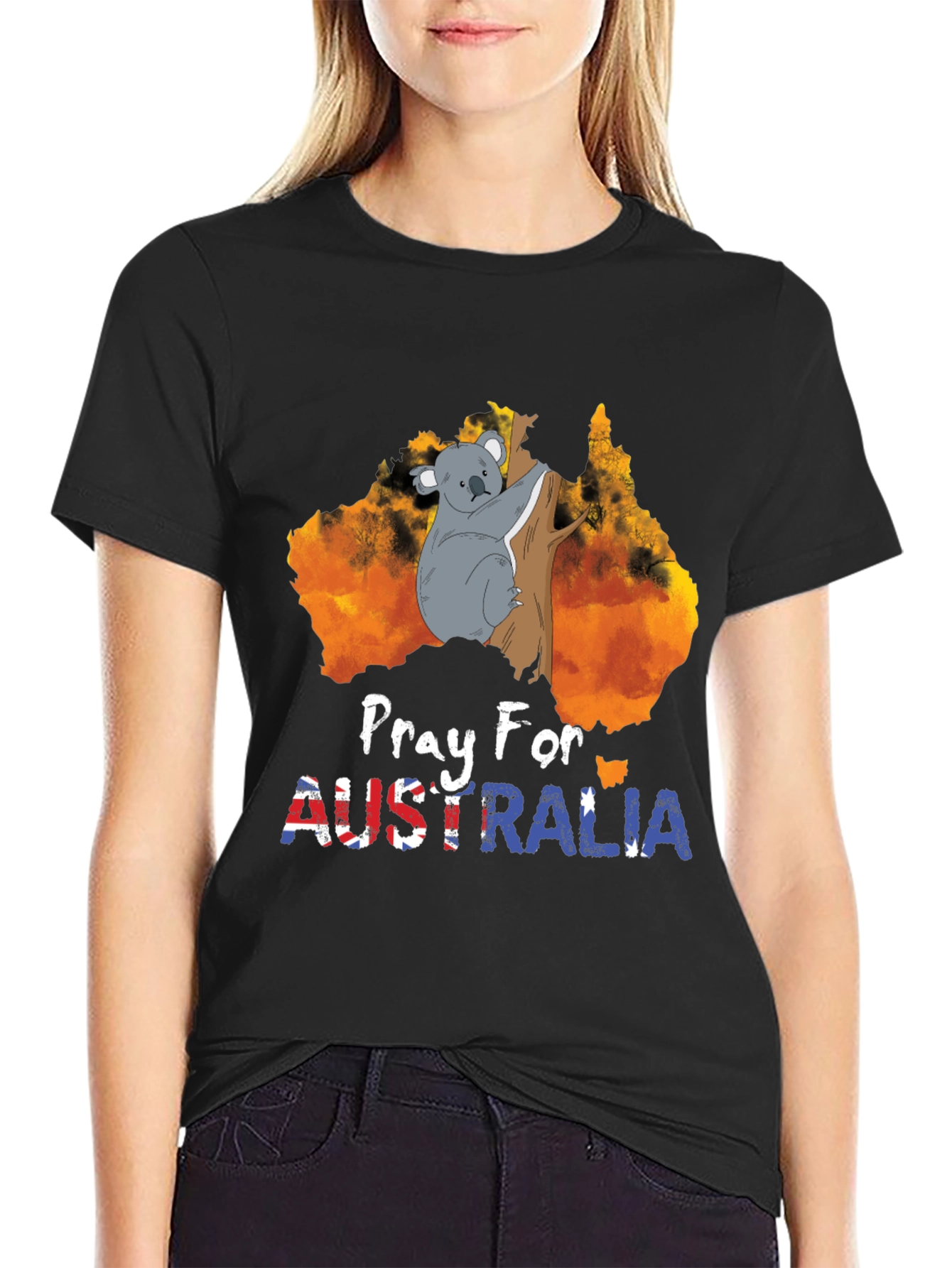 Pray for Australia Koala Graphic Tee