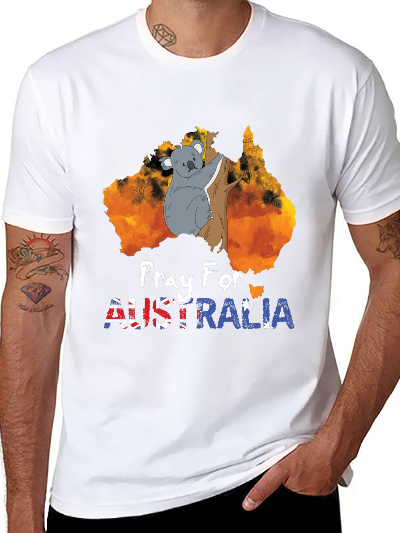 Pray for Australia Koala Graphic Tee