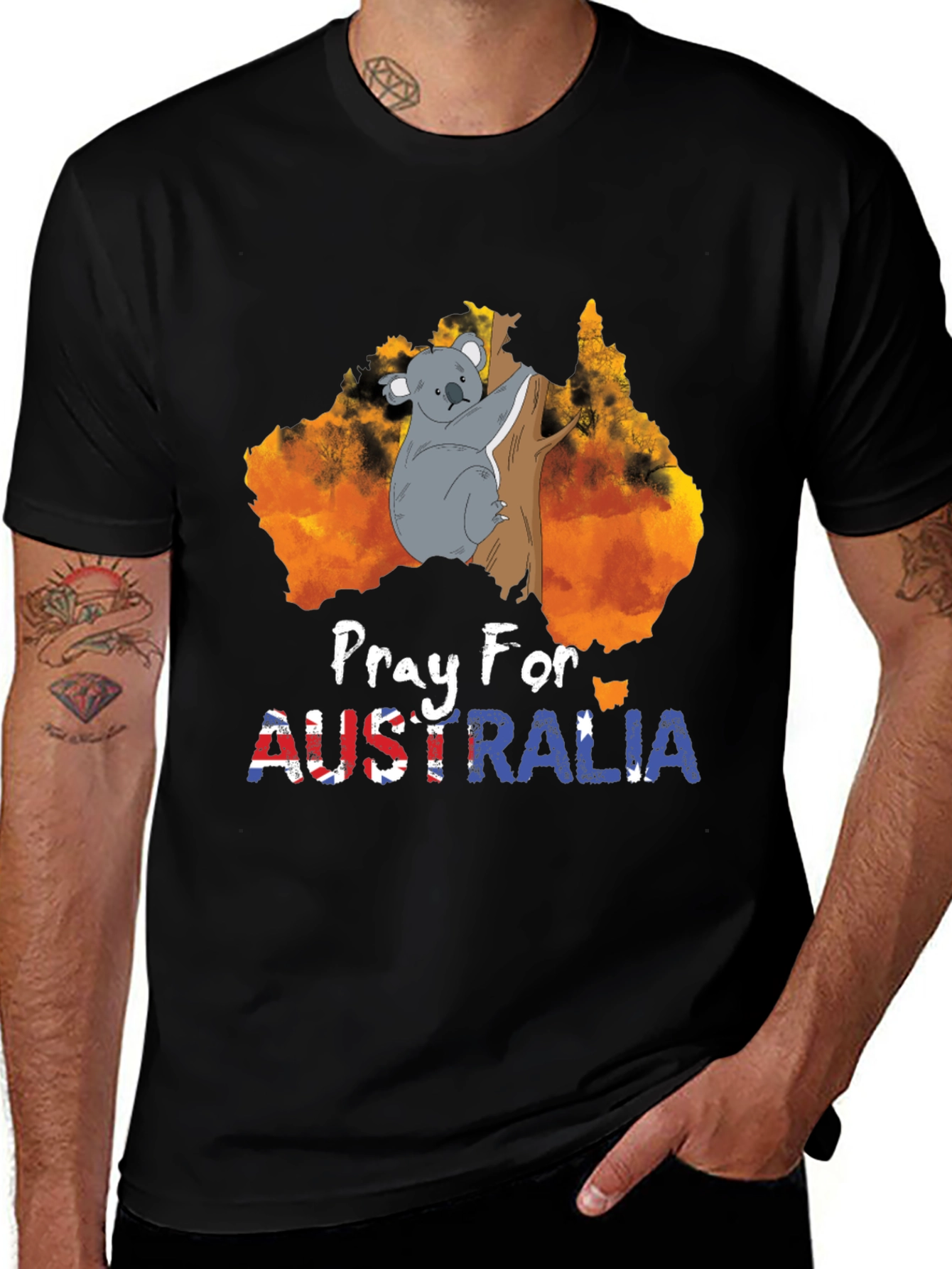 Pray for Australia Koala Graphic Tee