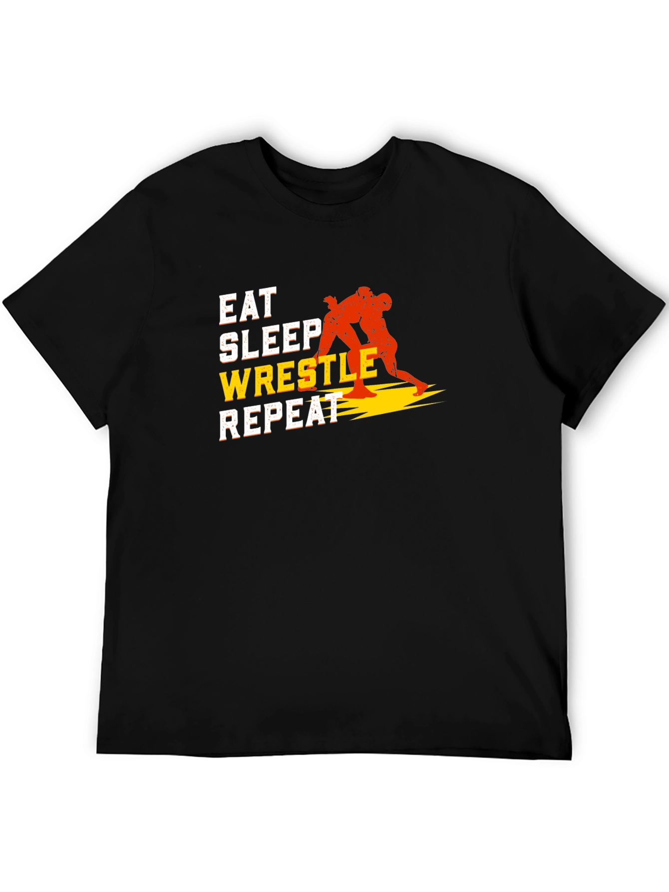 Eat Sleep Wrestle Repeat Graphic T-Shirt