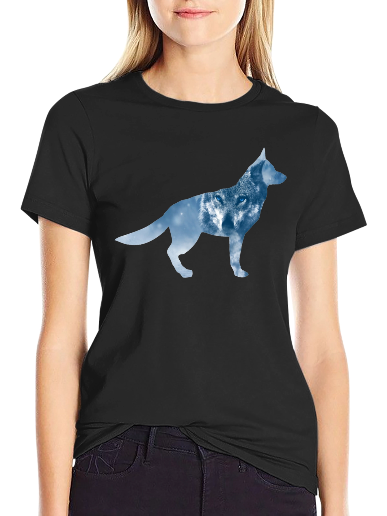 Wolf Silhouette T-Shirt - Modern Graphic Tee