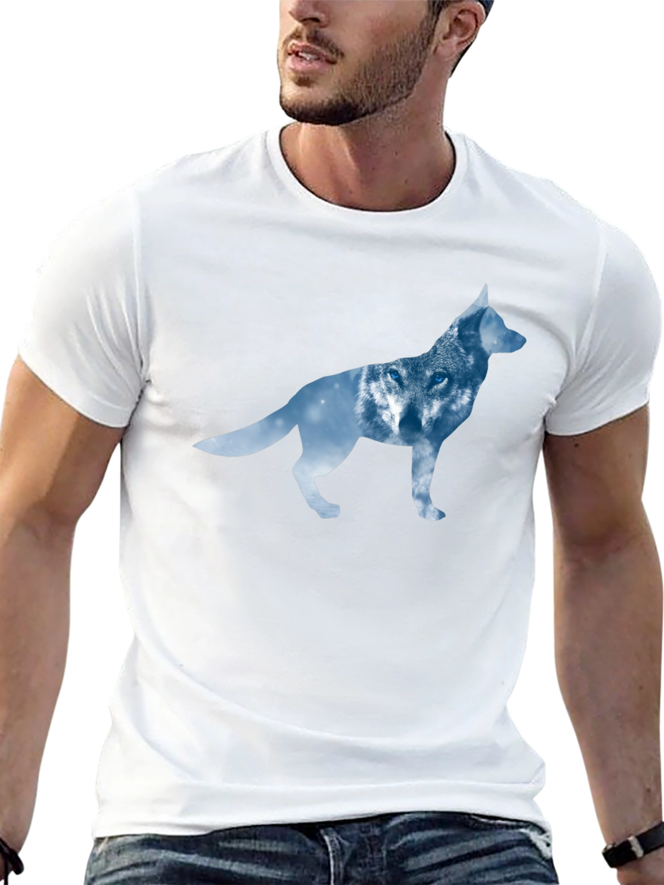 Wolf Silhouette T-Shirt - Modern Graphic Tee