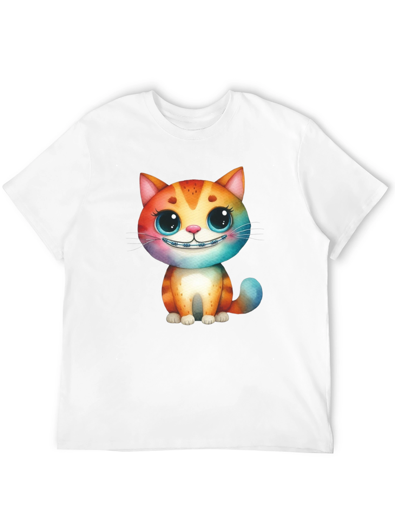 Cat with Braces Graphic Tee