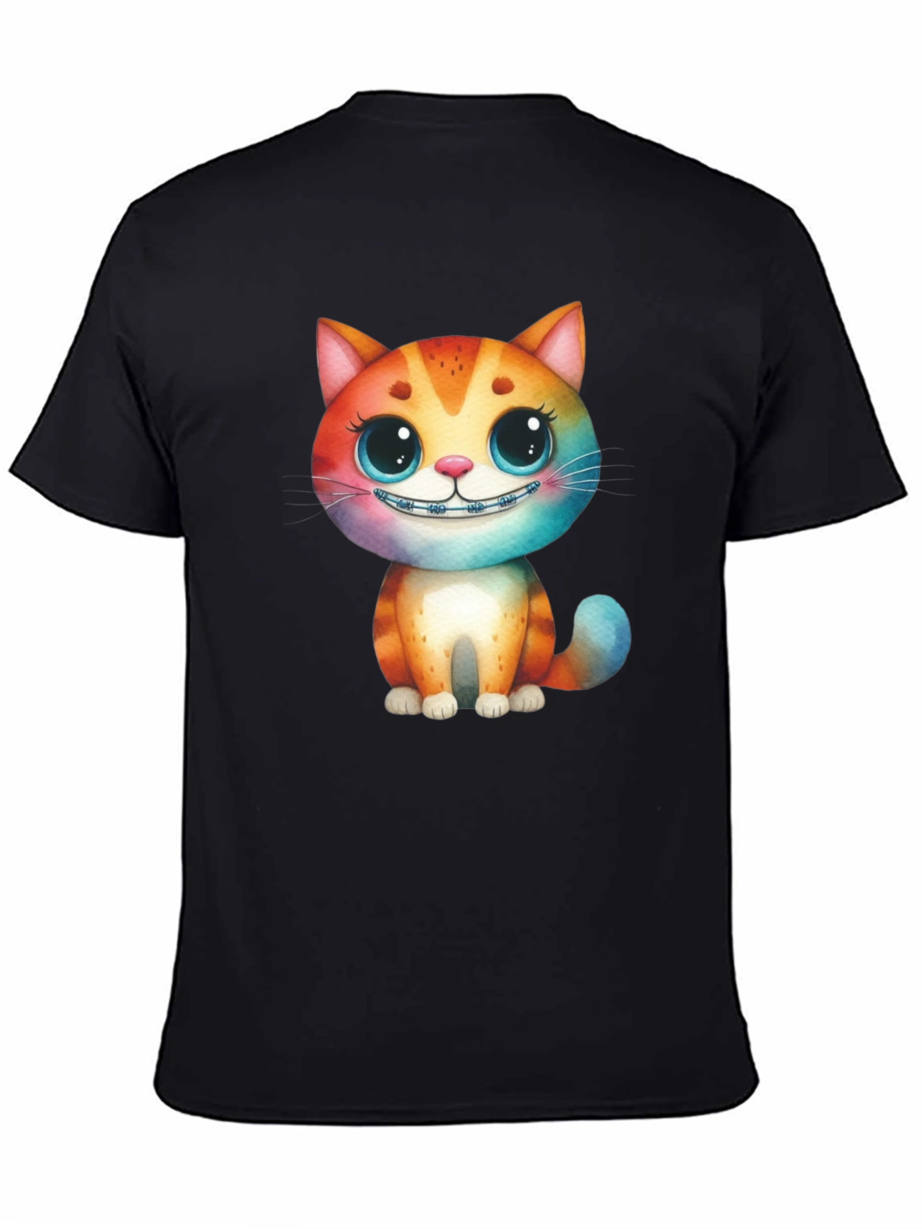 Cat with Braces Graphic Tee