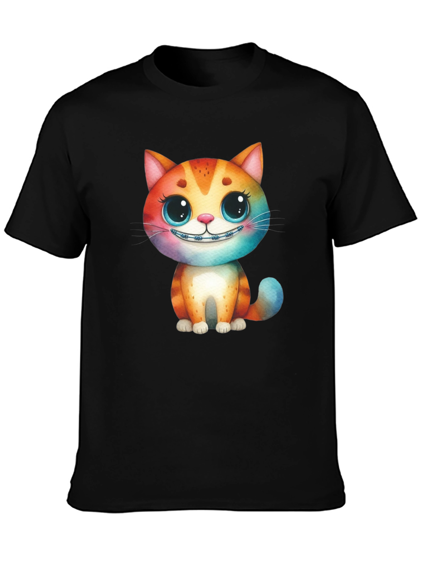 Cat with Braces Graphic Tee
