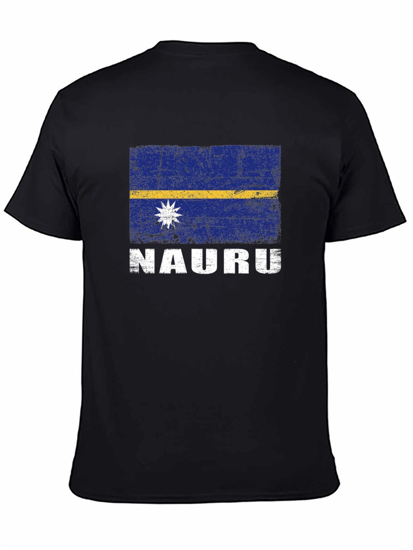 Nauru Flag Graphic T-Shirt - Distressed Design