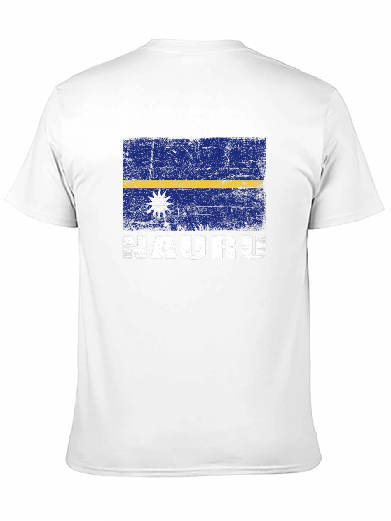 Nauru Flag Graphic T-Shirt - Distressed Design