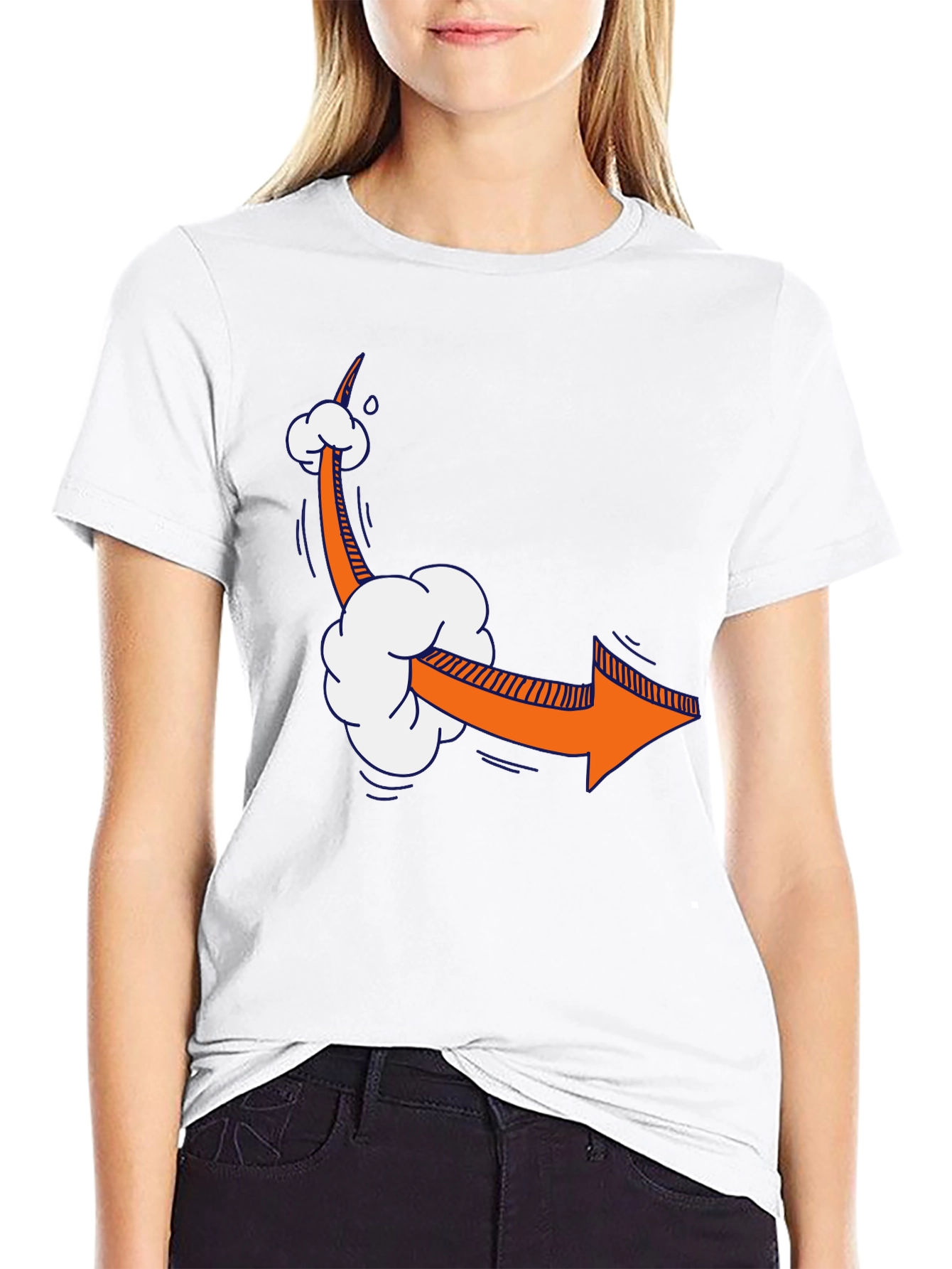 Cartoon Arrow T-Shirt - Funny Directional Tee