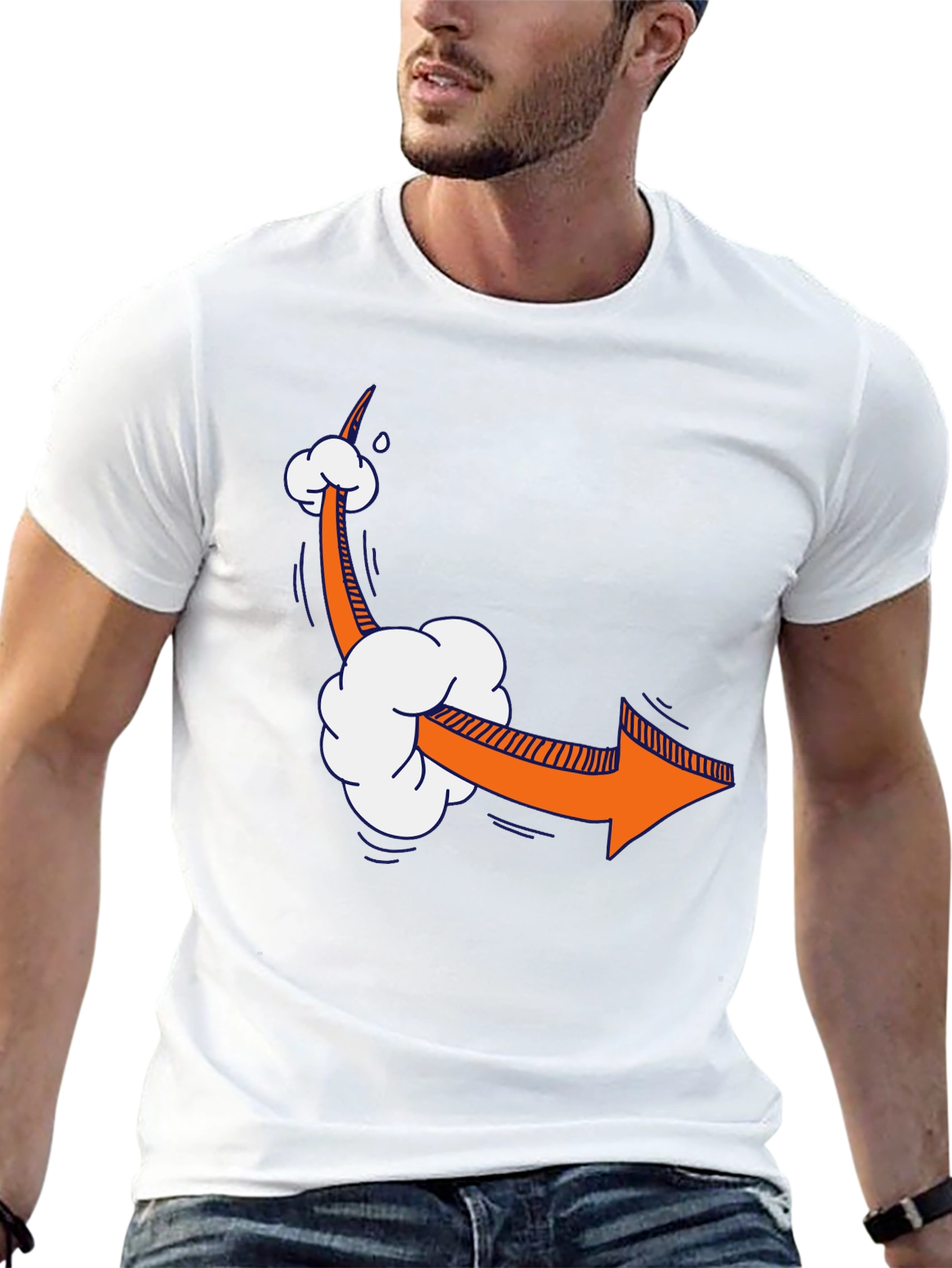Cartoon Arrow T-Shirt - Funny Directional Tee