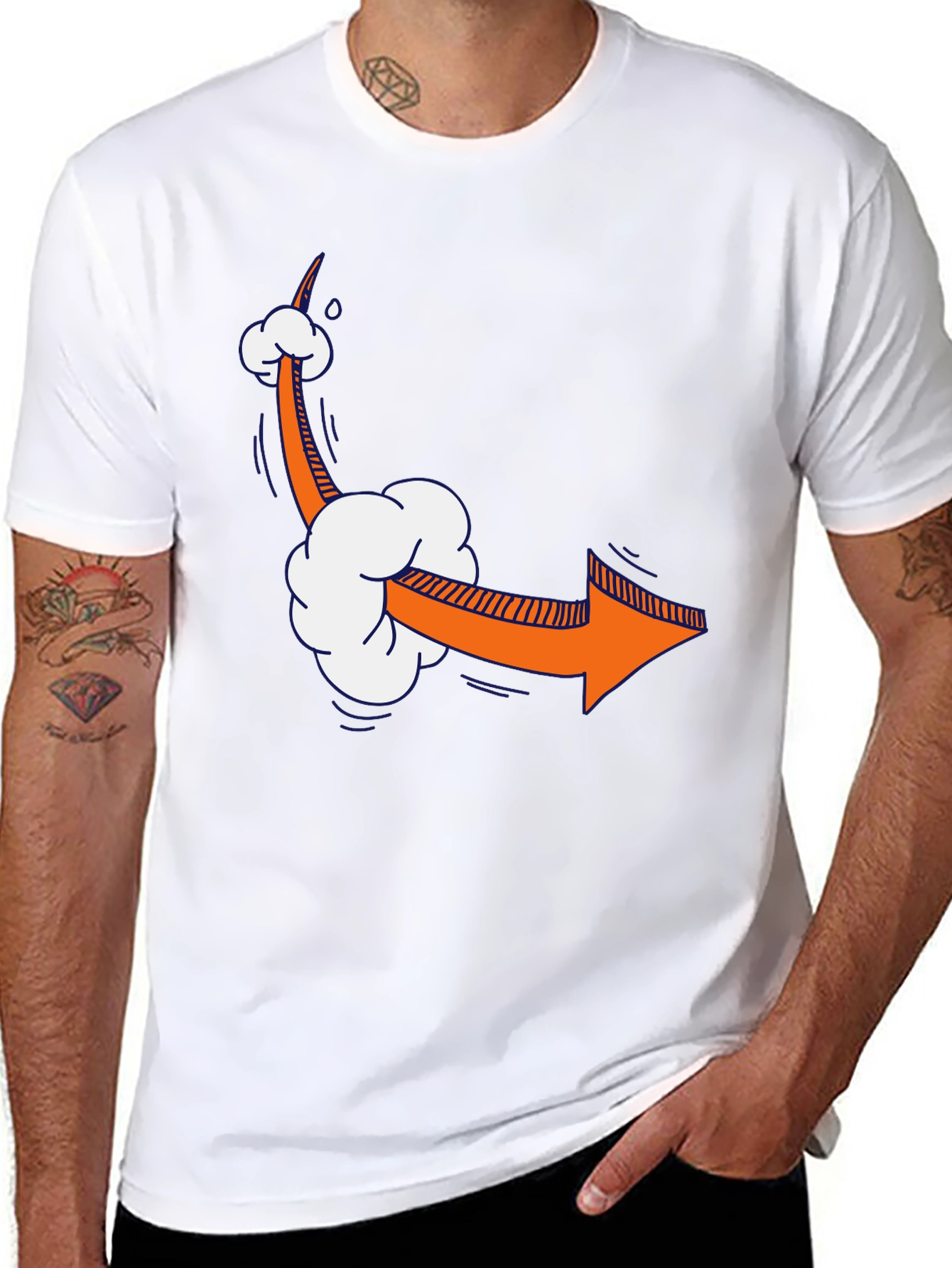 Cartoon Arrow T-Shirt - Funny Directional Tee