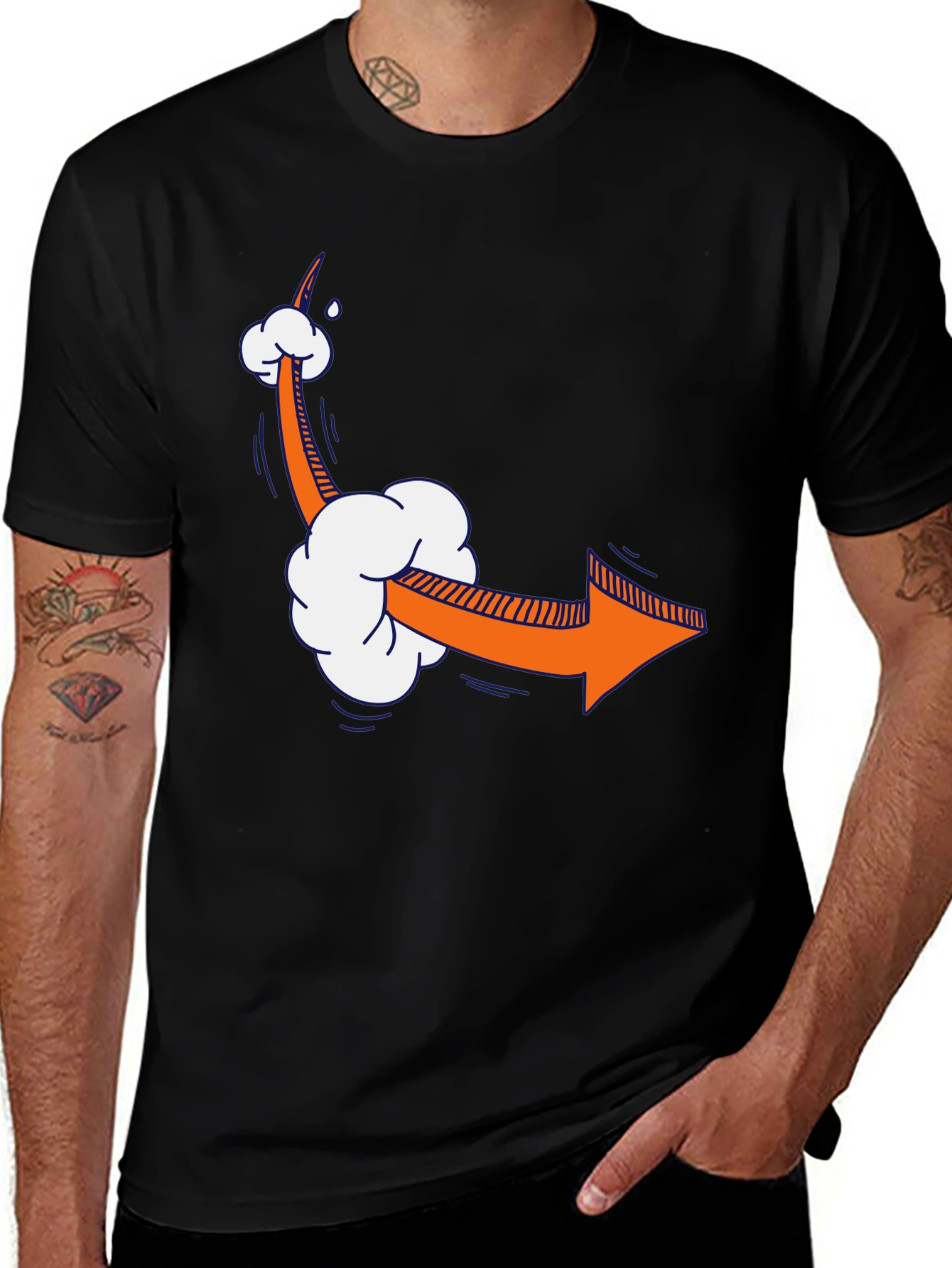Cartoon Arrow T-Shirt - Funny Directional Tee