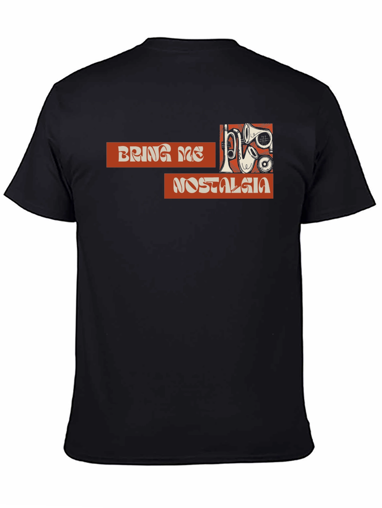 Retro Bring Me Nostalgia Black T-Shirt