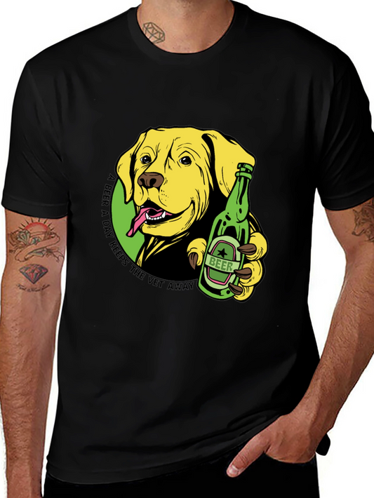 Dog Lovers Beer Graphic T-Shirt