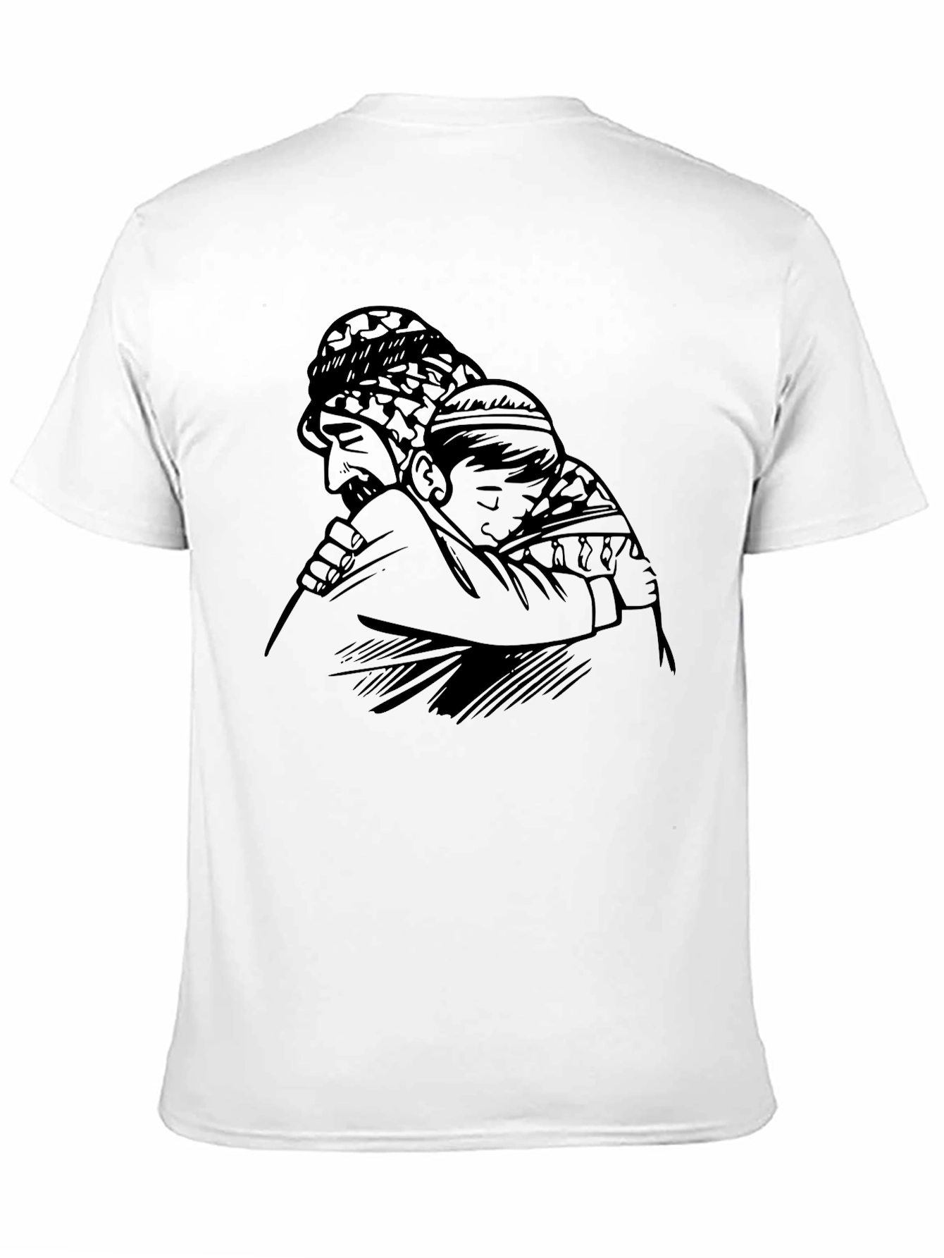 Father and Son Embrace Graphic T-Shirt