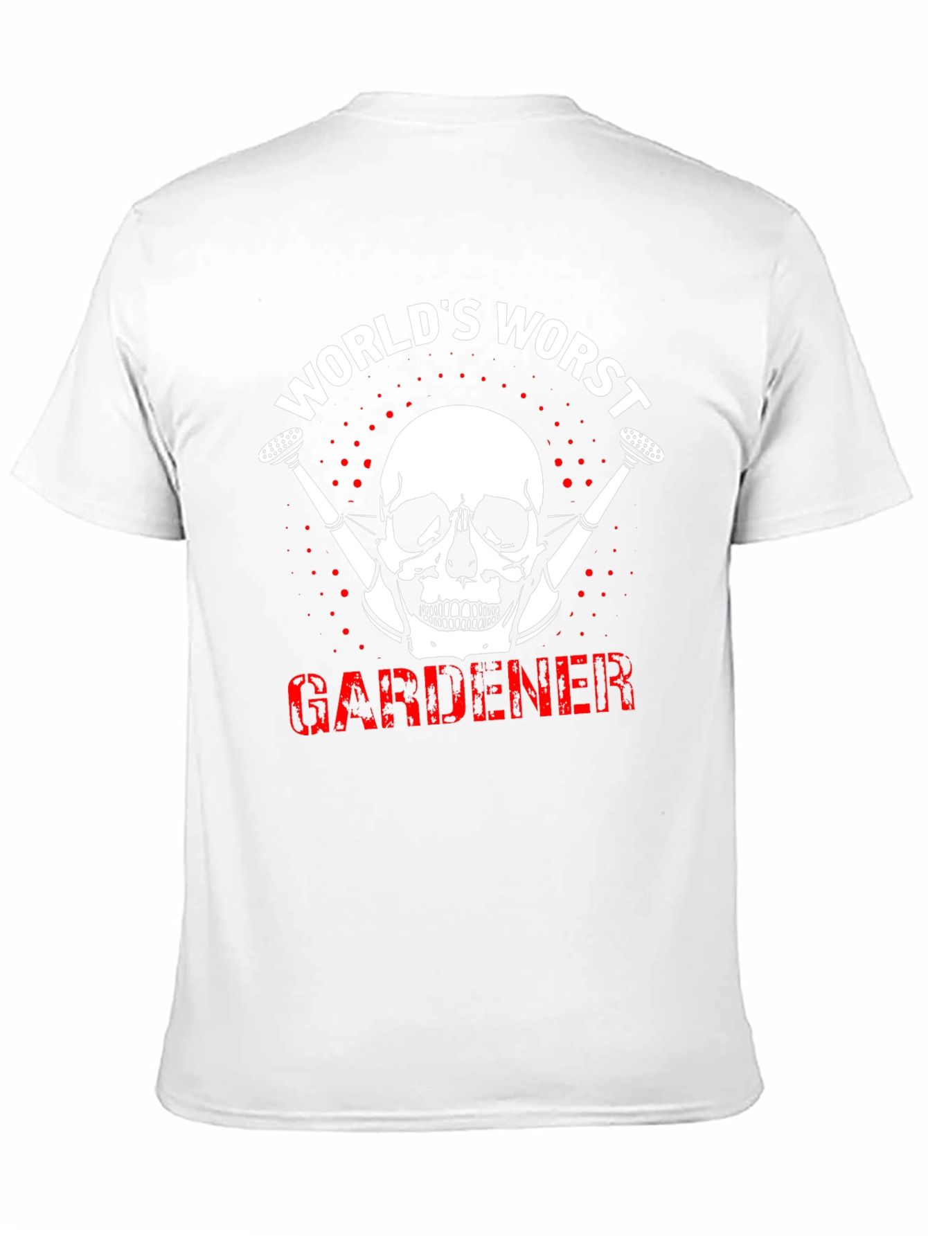 Worlds Worst Gardener Skull T-Shirt