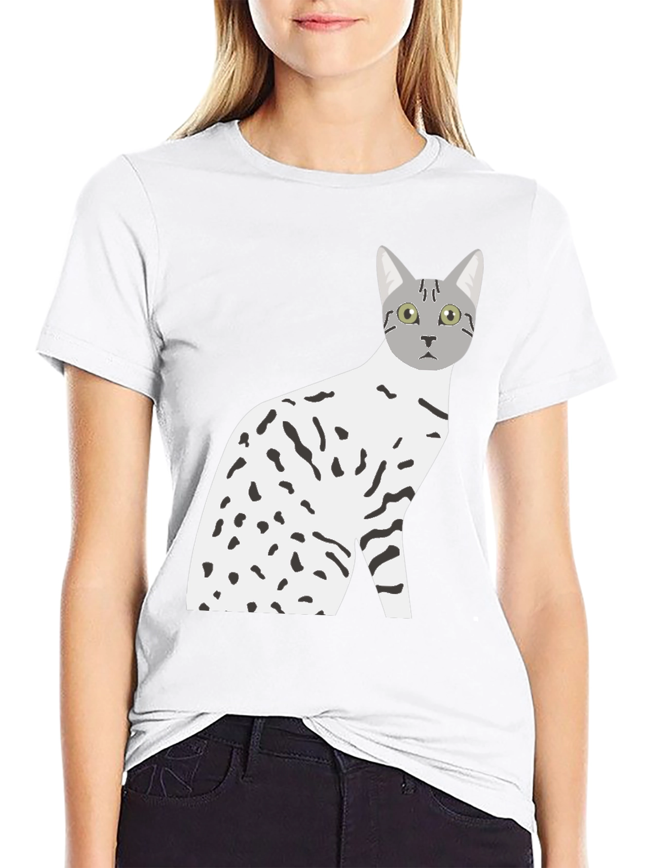 Cat Graphic Tee - Mens Black T-Shirt