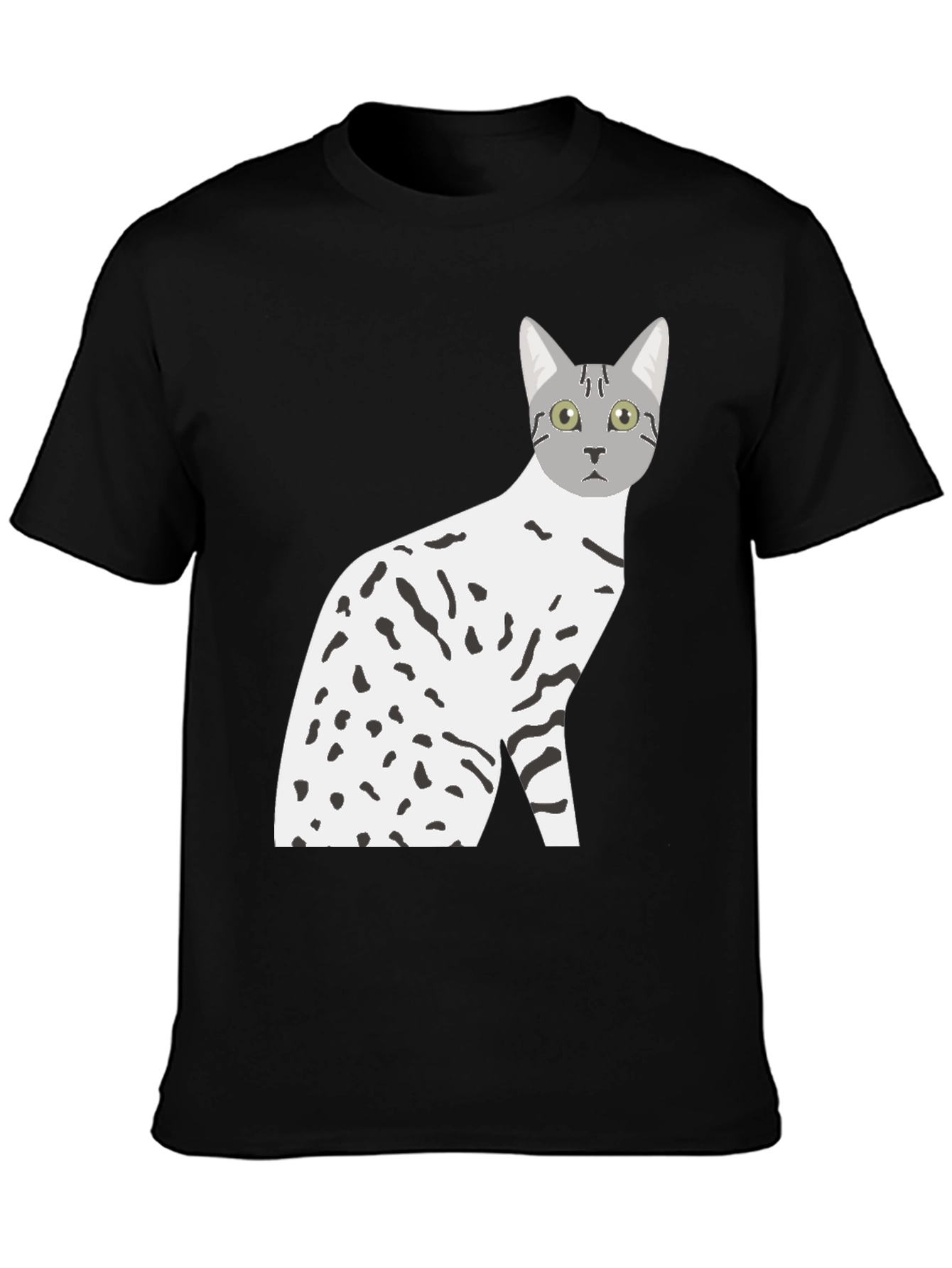 Cat Graphic Tee - Mens Black T-Shirt