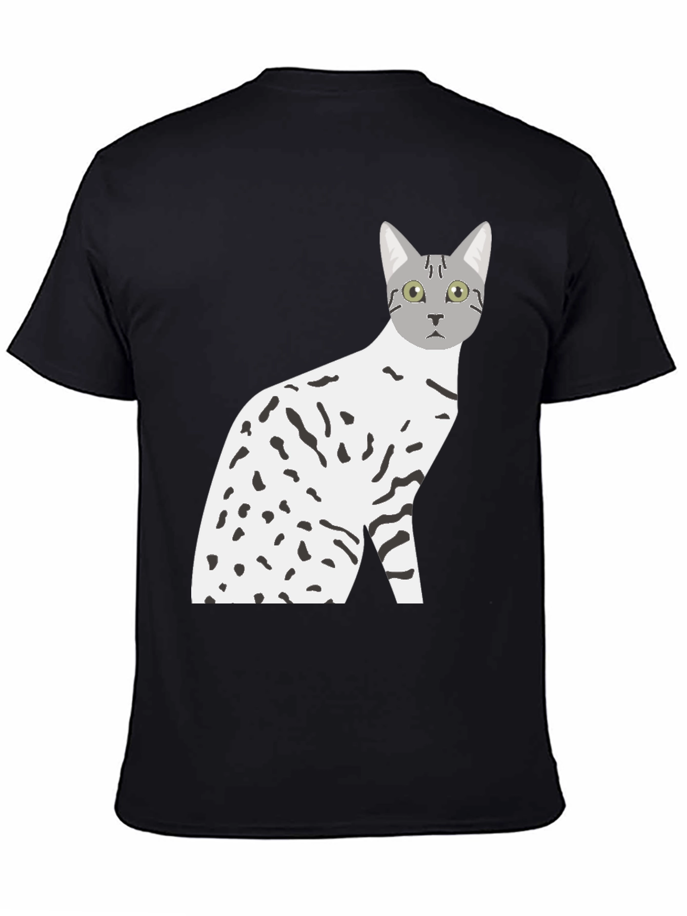 Cat Graphic Tee - Mens Black T-Shirt