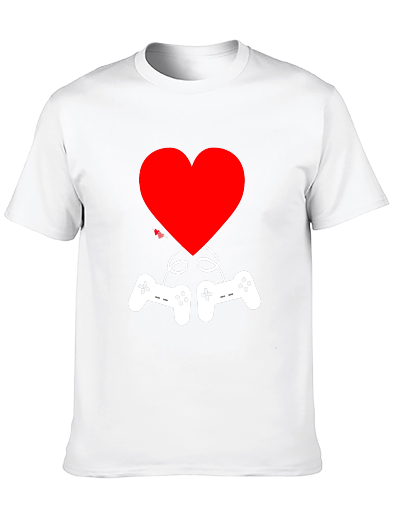 Gamer Love T-Shirt - Heart & Controller Graphic Tee