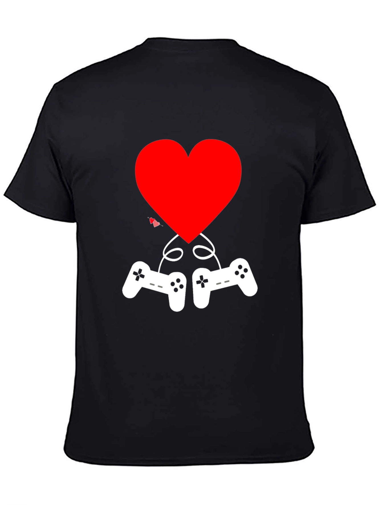 Gamer Love T-Shirt - Heart & Controller Graphic Tee
