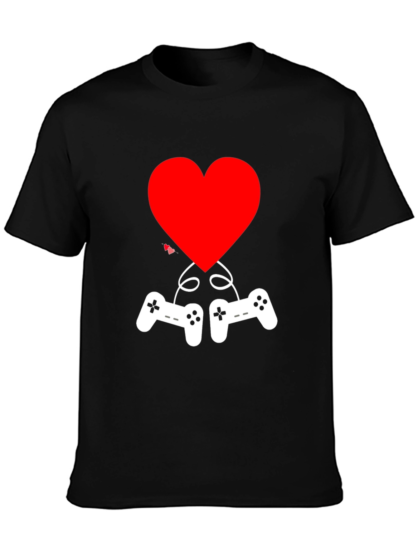 Gamer Love T-Shirt - Heart & Controller Graphic Tee