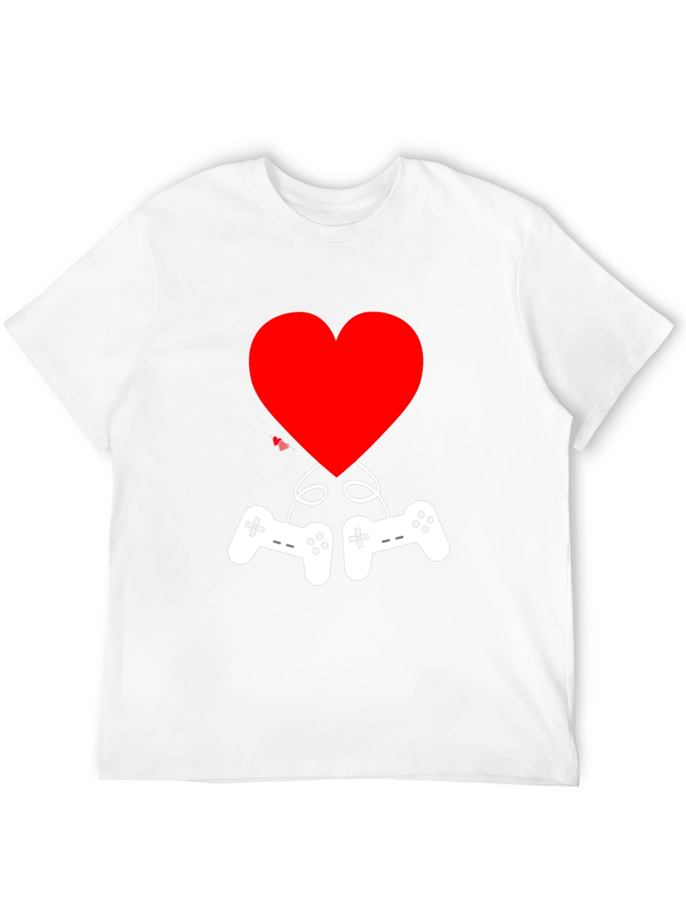 Gamer Love T-Shirt - Heart & Controller Graphic Tee